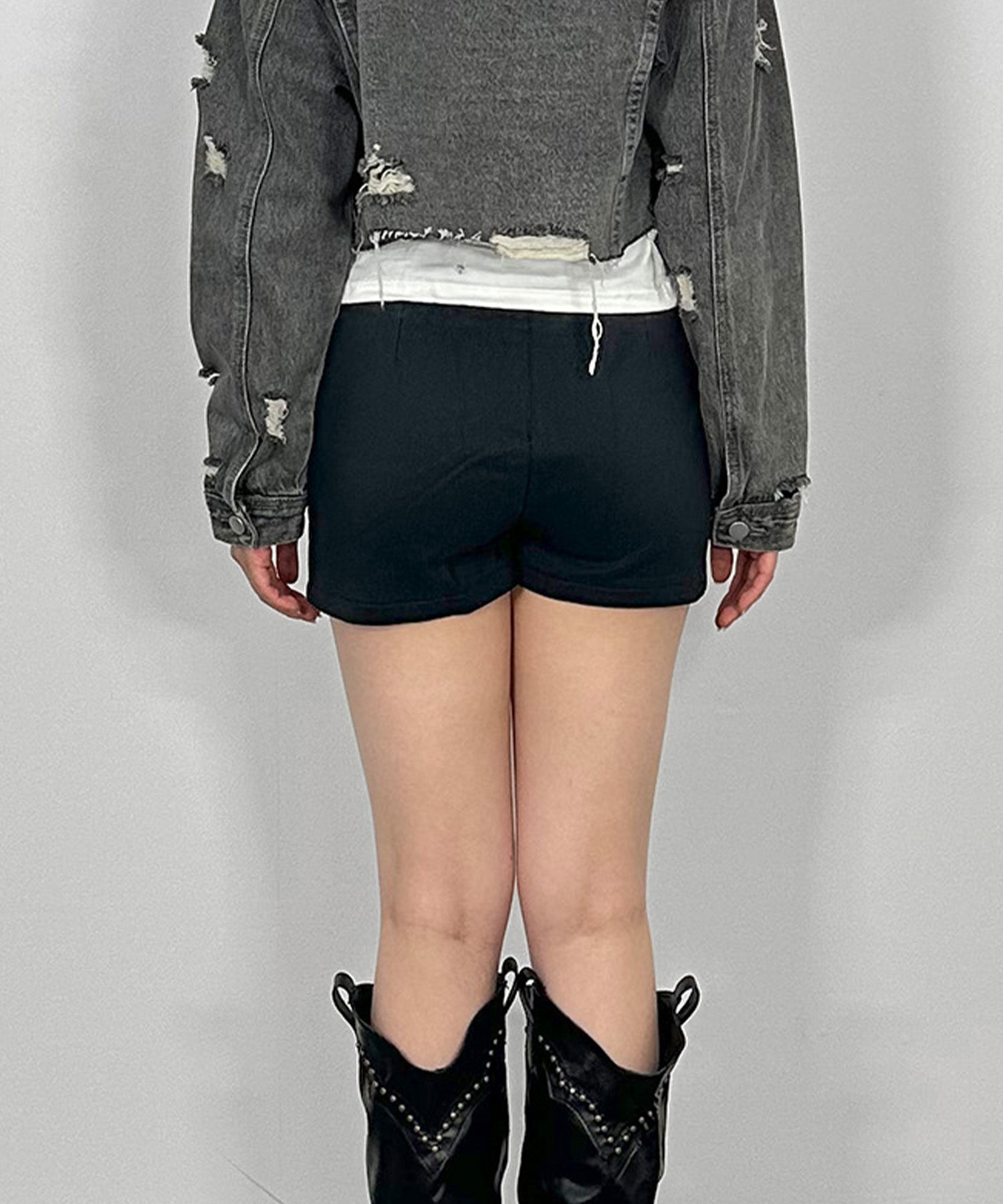 ブラックH/Wショートパンツ