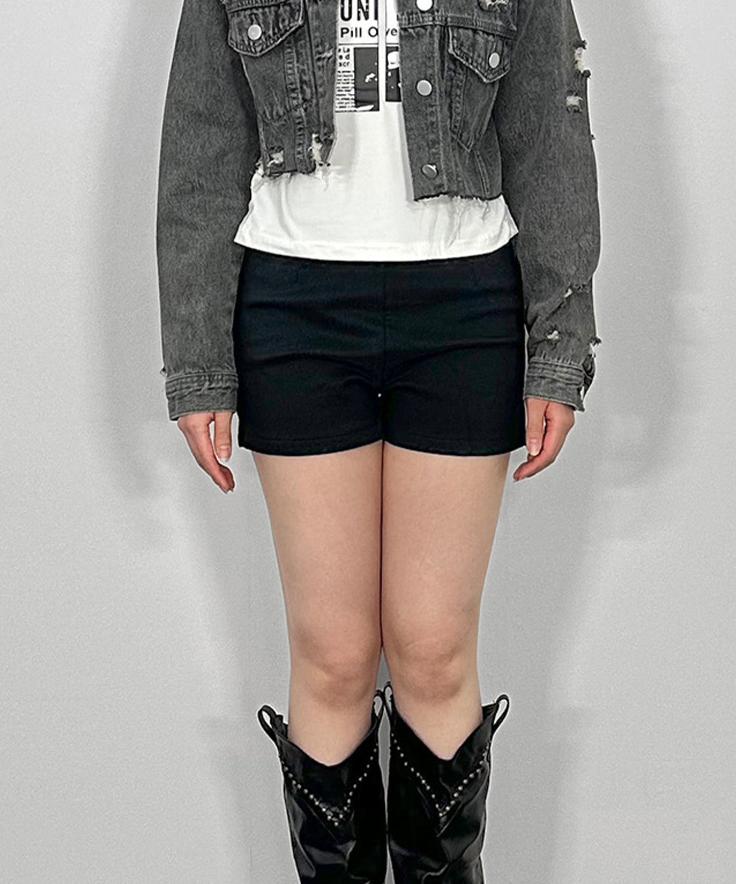 ブラックH/Wショートパンツ