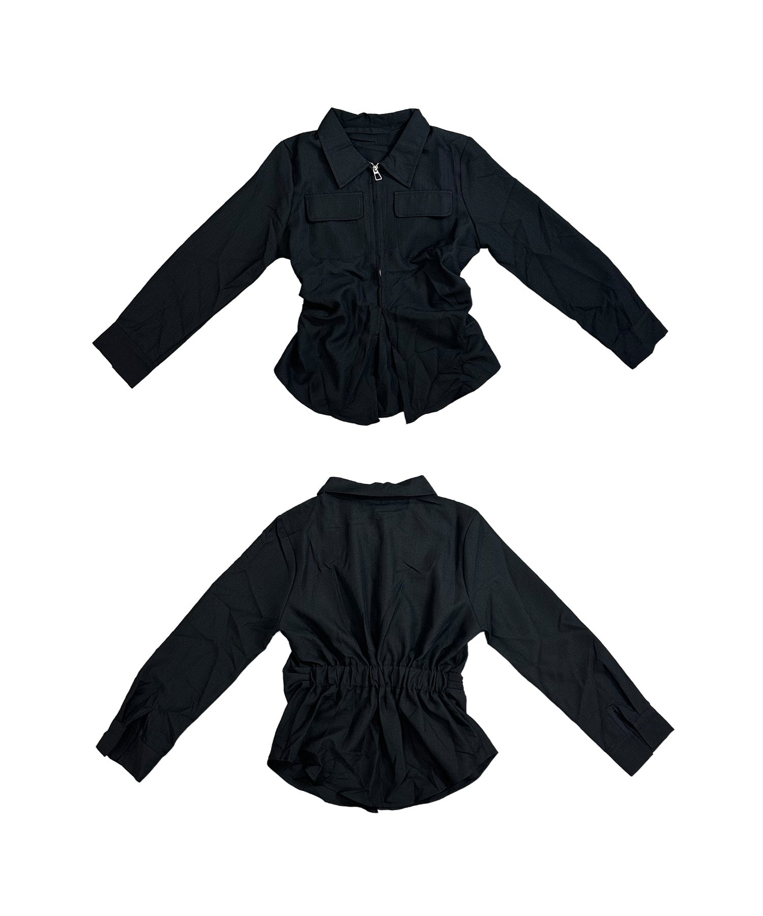 ウエストシェイプジップシャツ