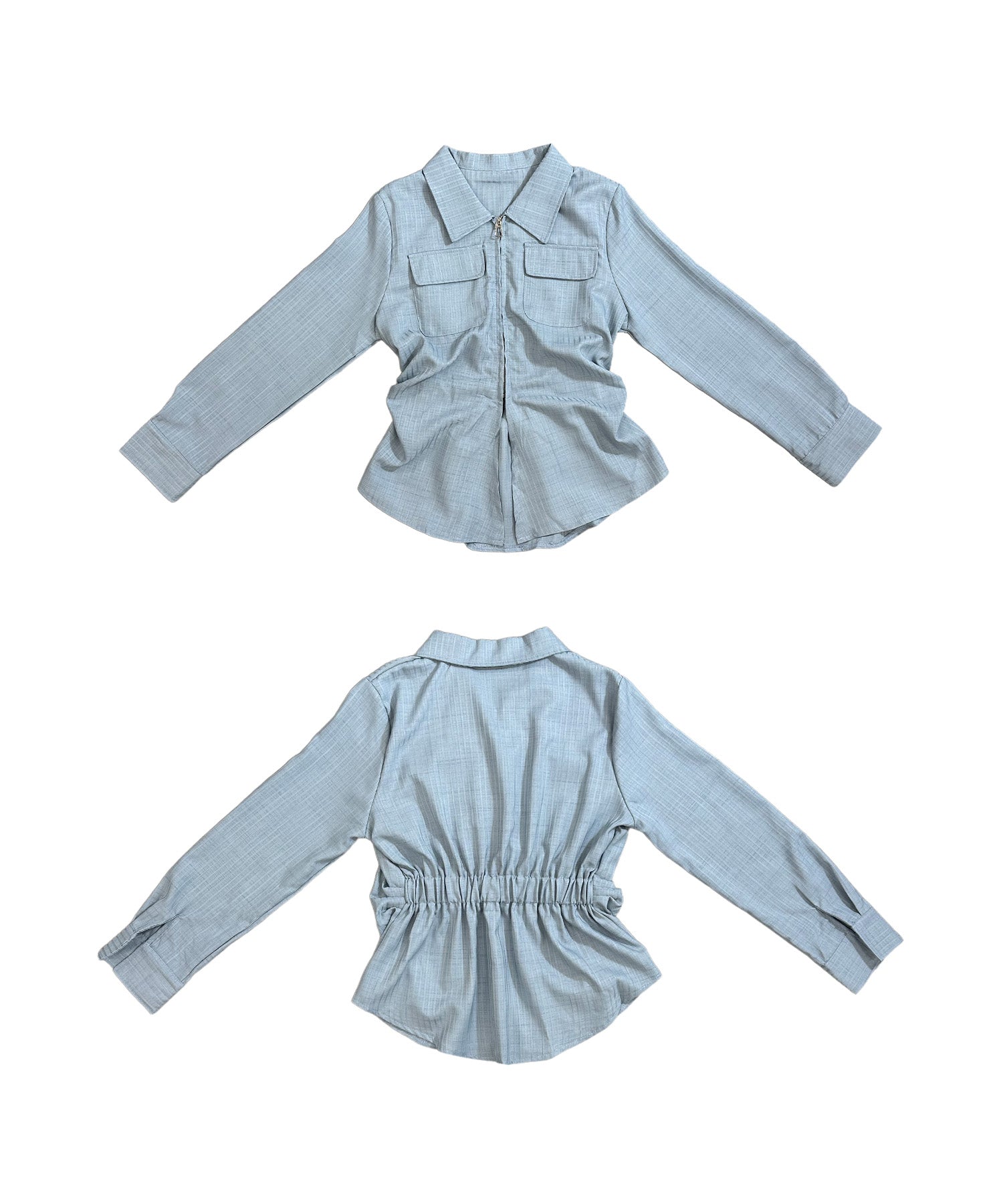 ウエストシェイプジップシャツ