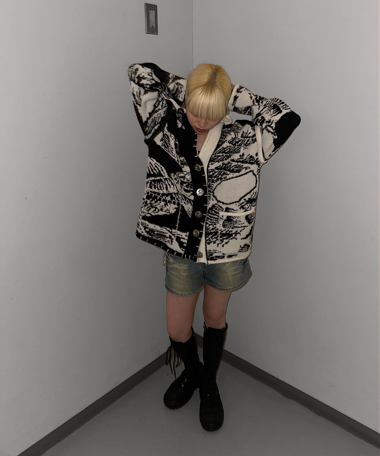 リバーストーンニットカーディガン