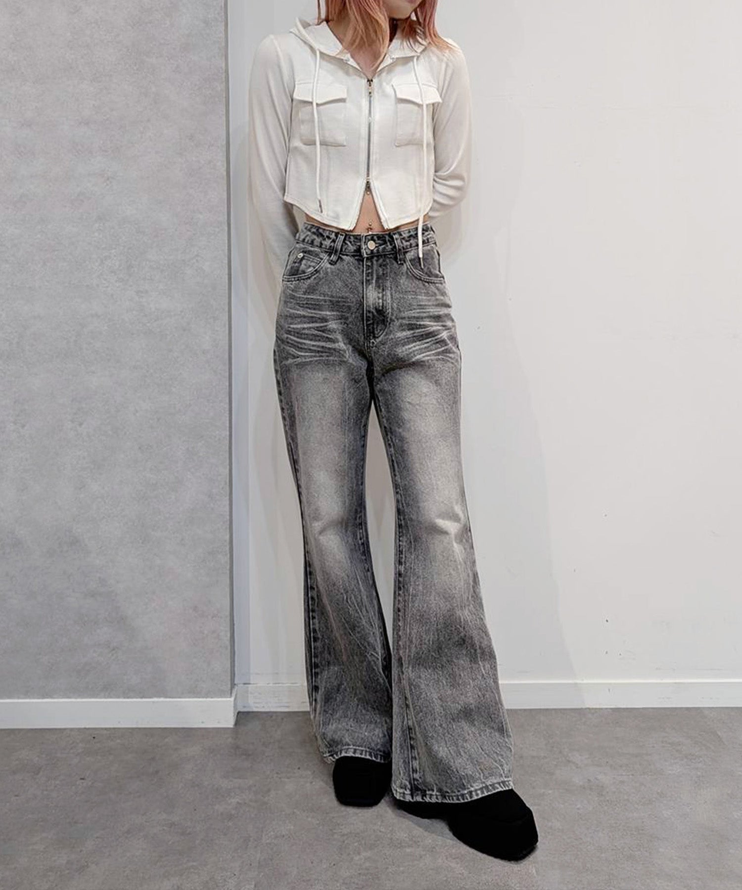 ダブルジップフードパーカー