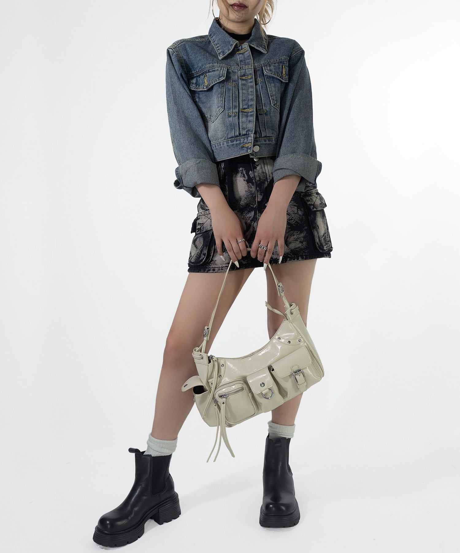 クロップドデニムジャケット