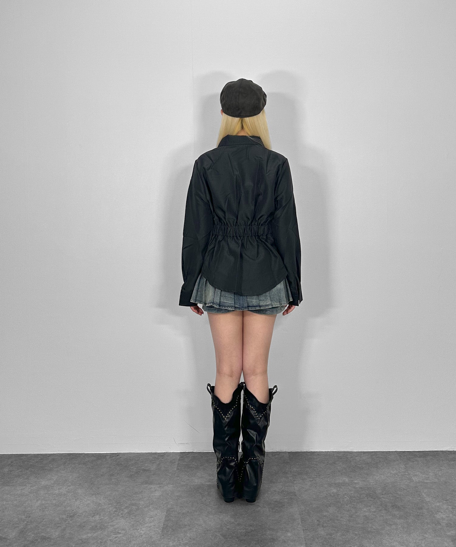 ウエストシェイプジップシャツ