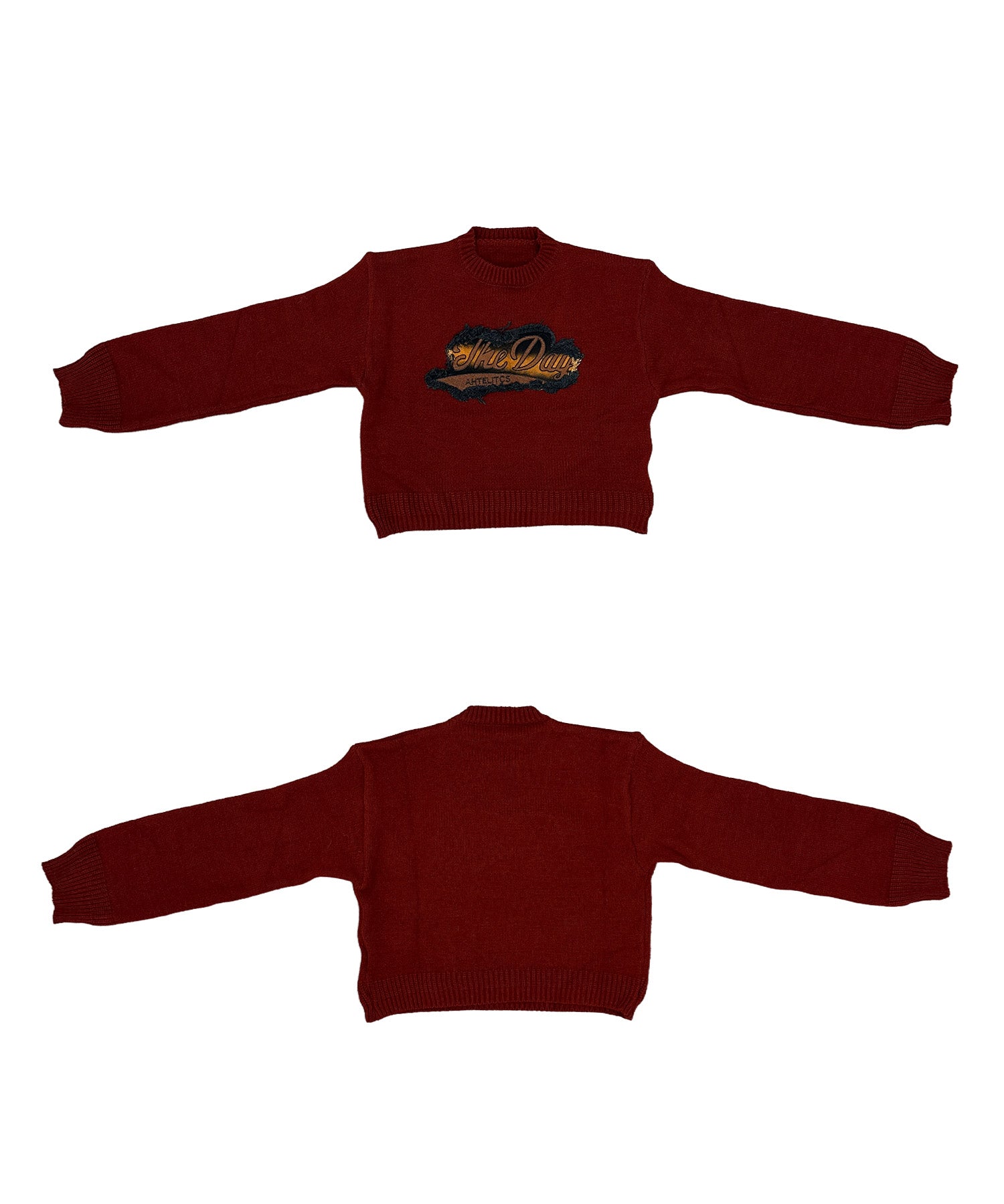 パッチデザインニットプルオーバー