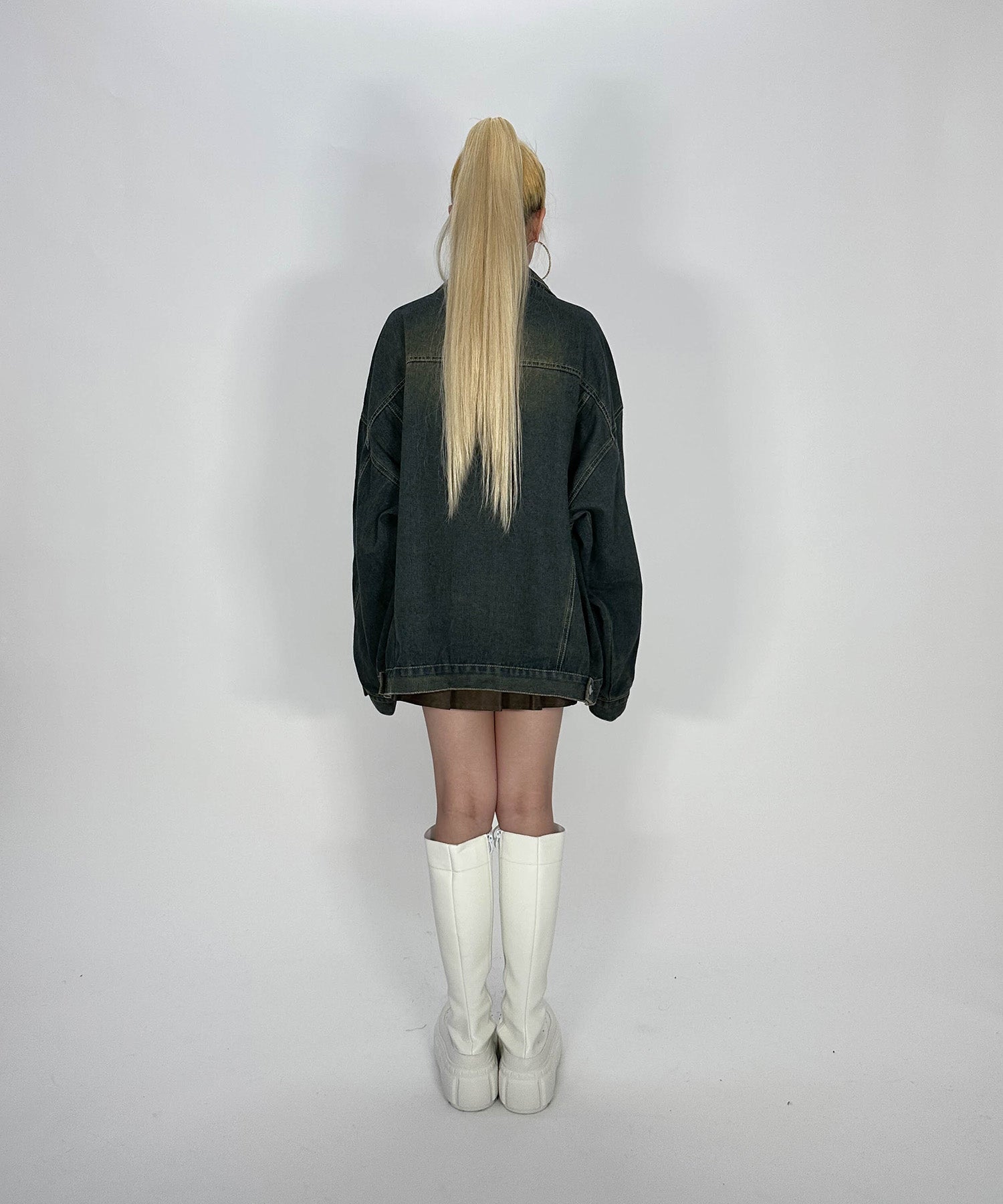 レザープリーツスカート