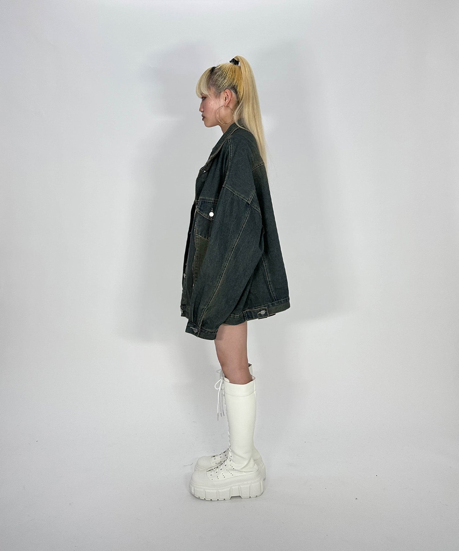 レザープリーツスカート