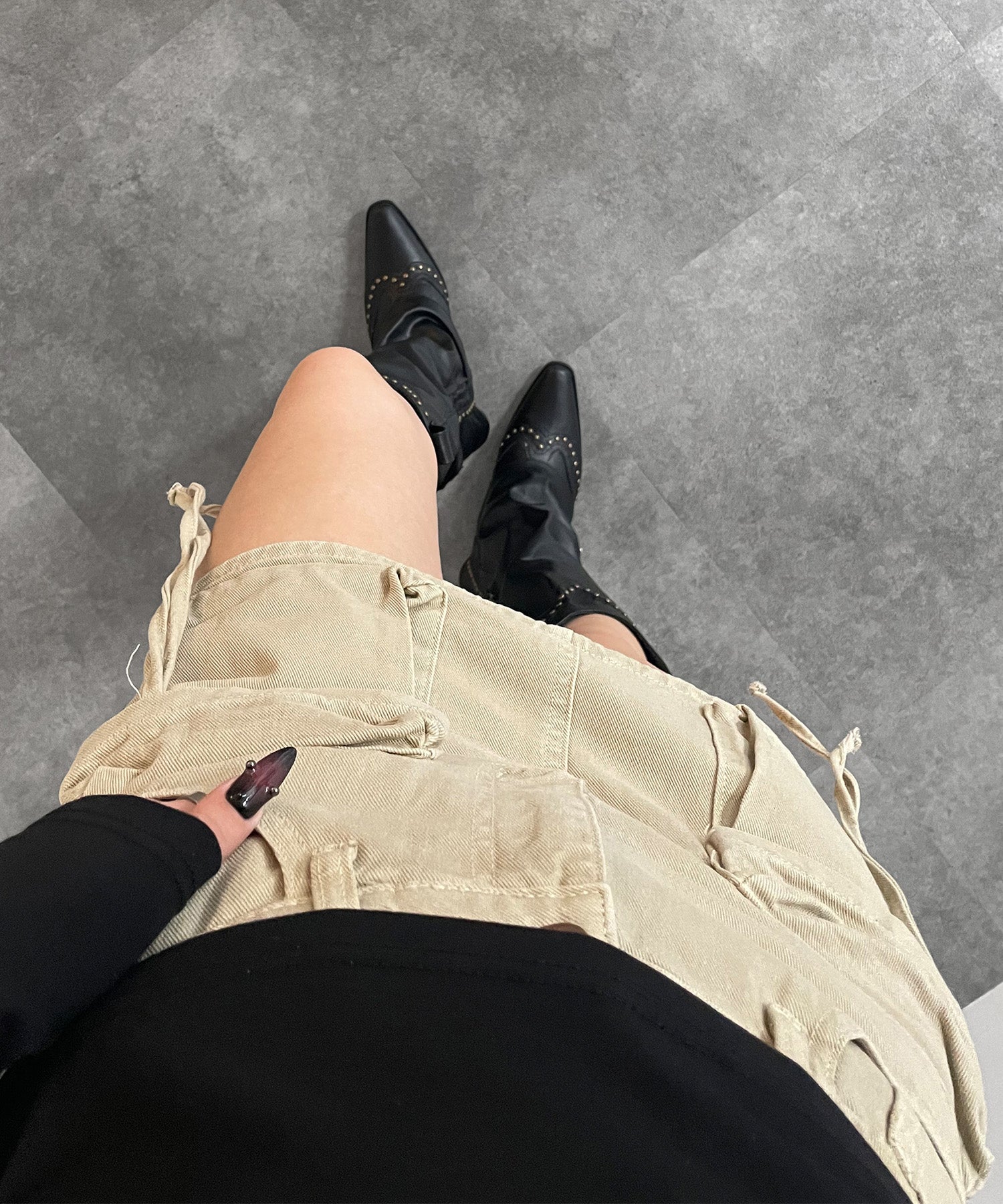 ユーティリティーカーゴデニムスカート