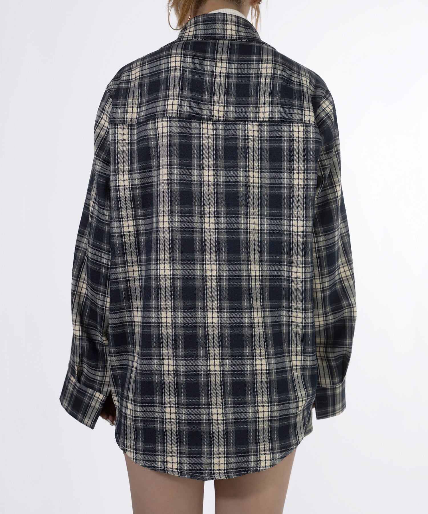 オーバーサイズチェックシャツ