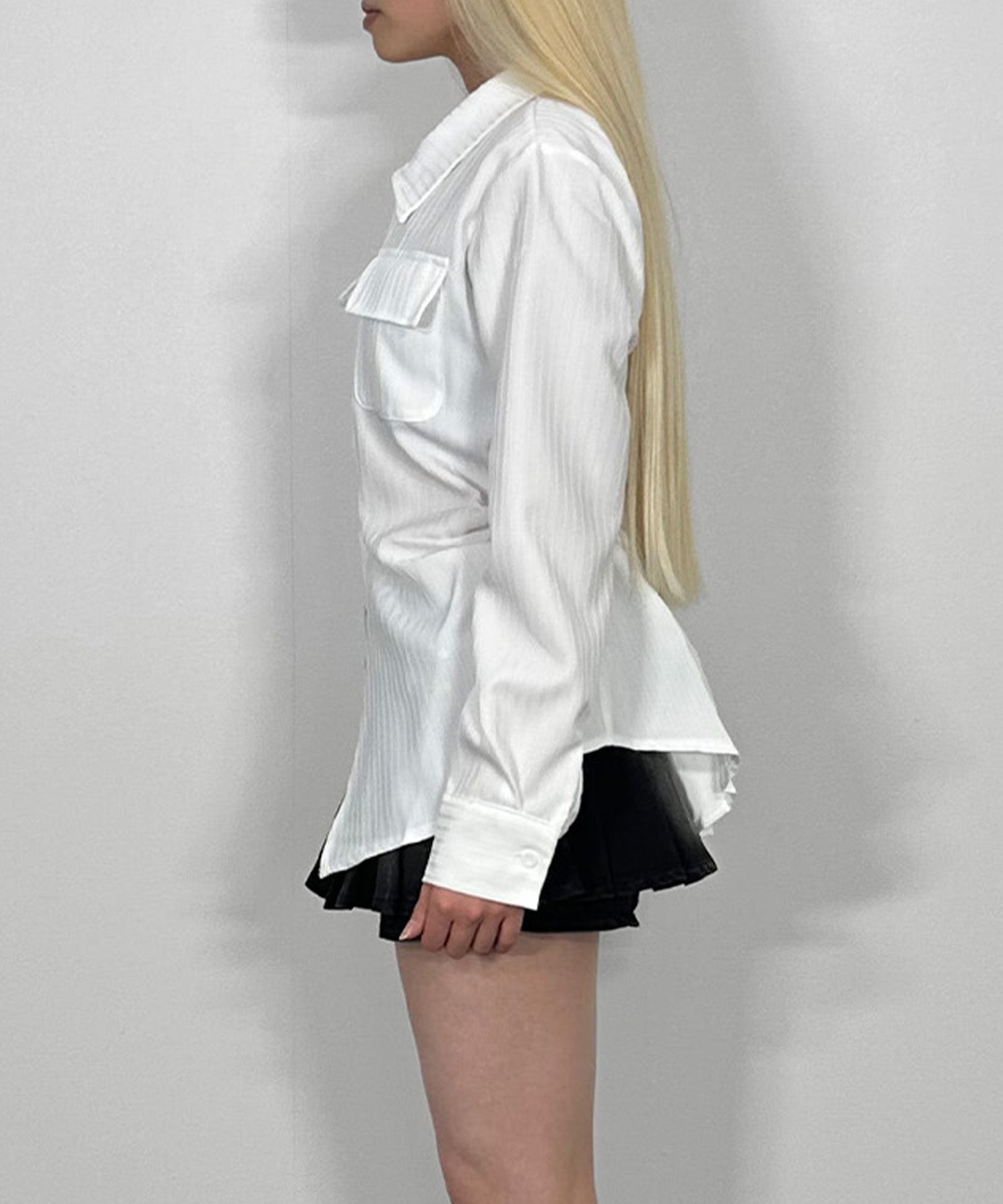 ウエストシェイプジップシャツ