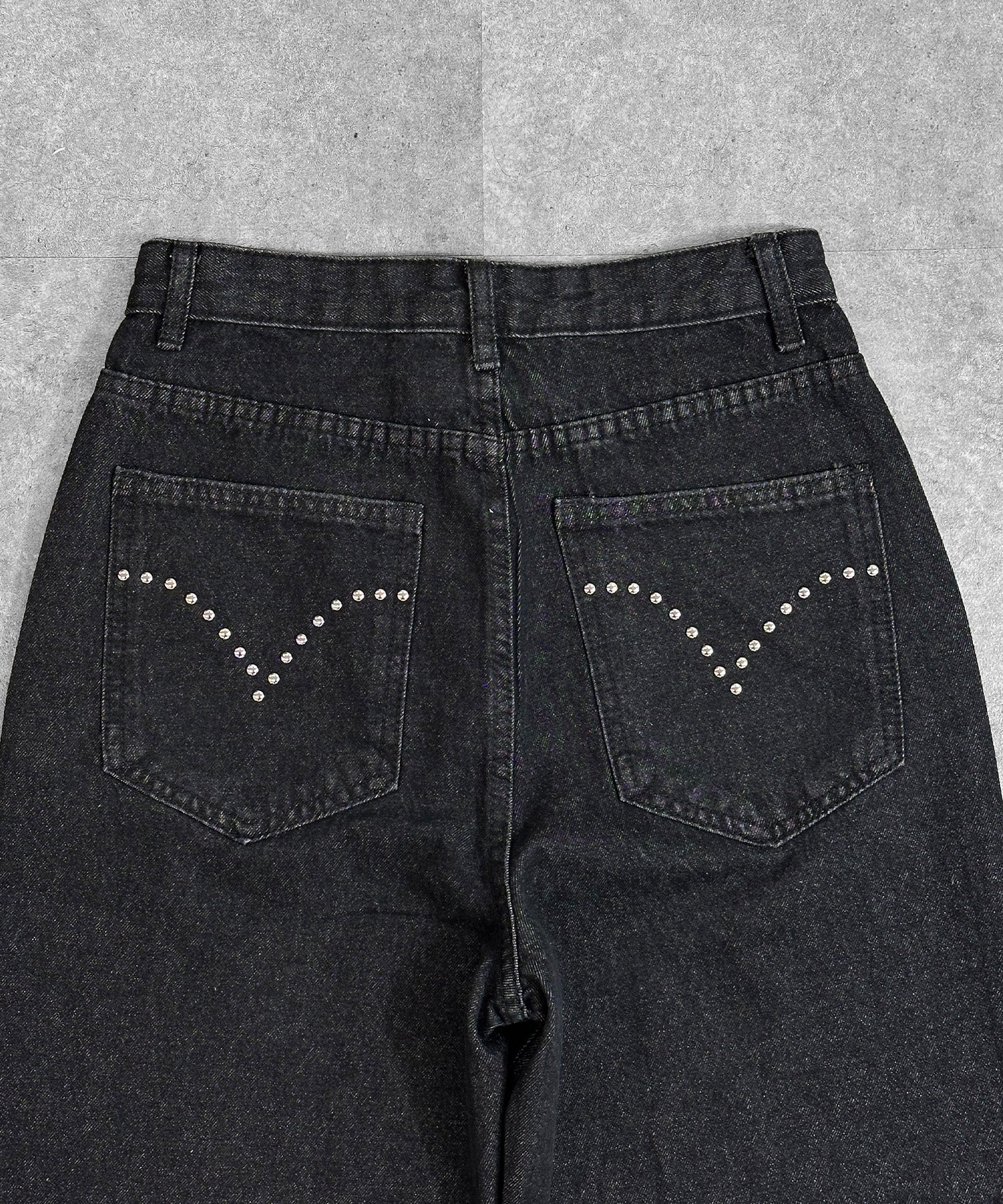 アイレットストレートデニムパンツ