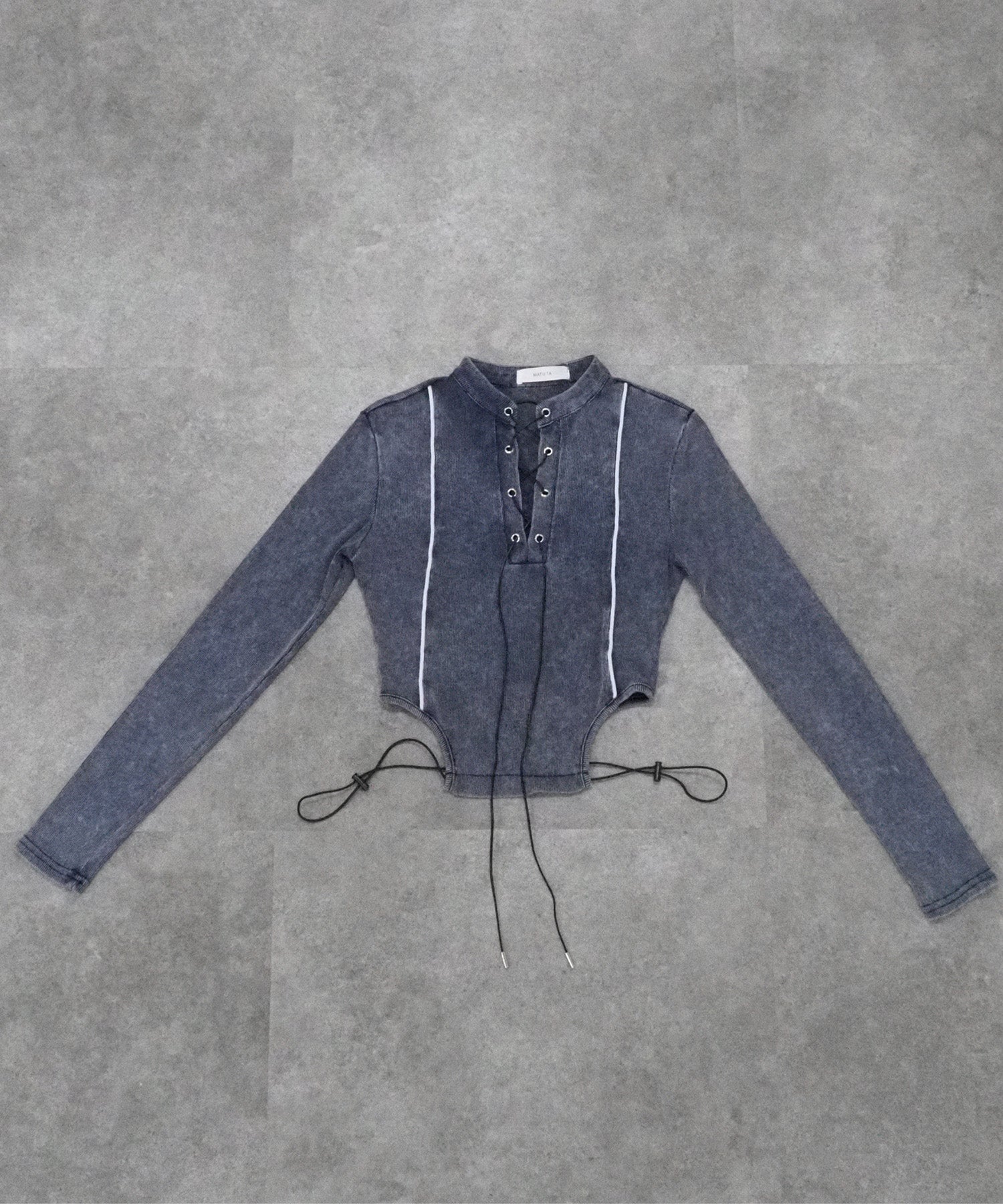 ウォッシュドレースアップトップス