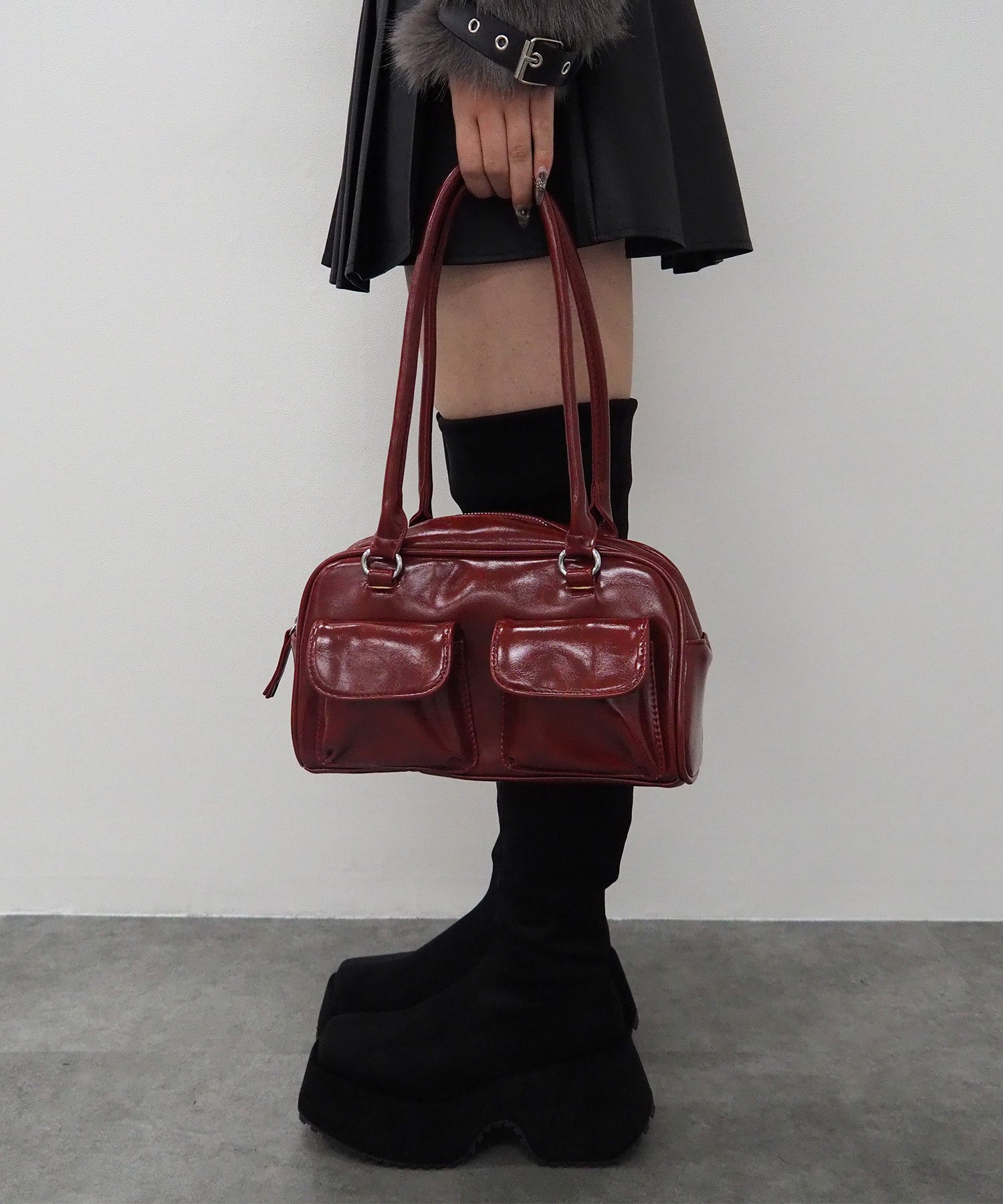 マルチポケットミニボストンバッグ