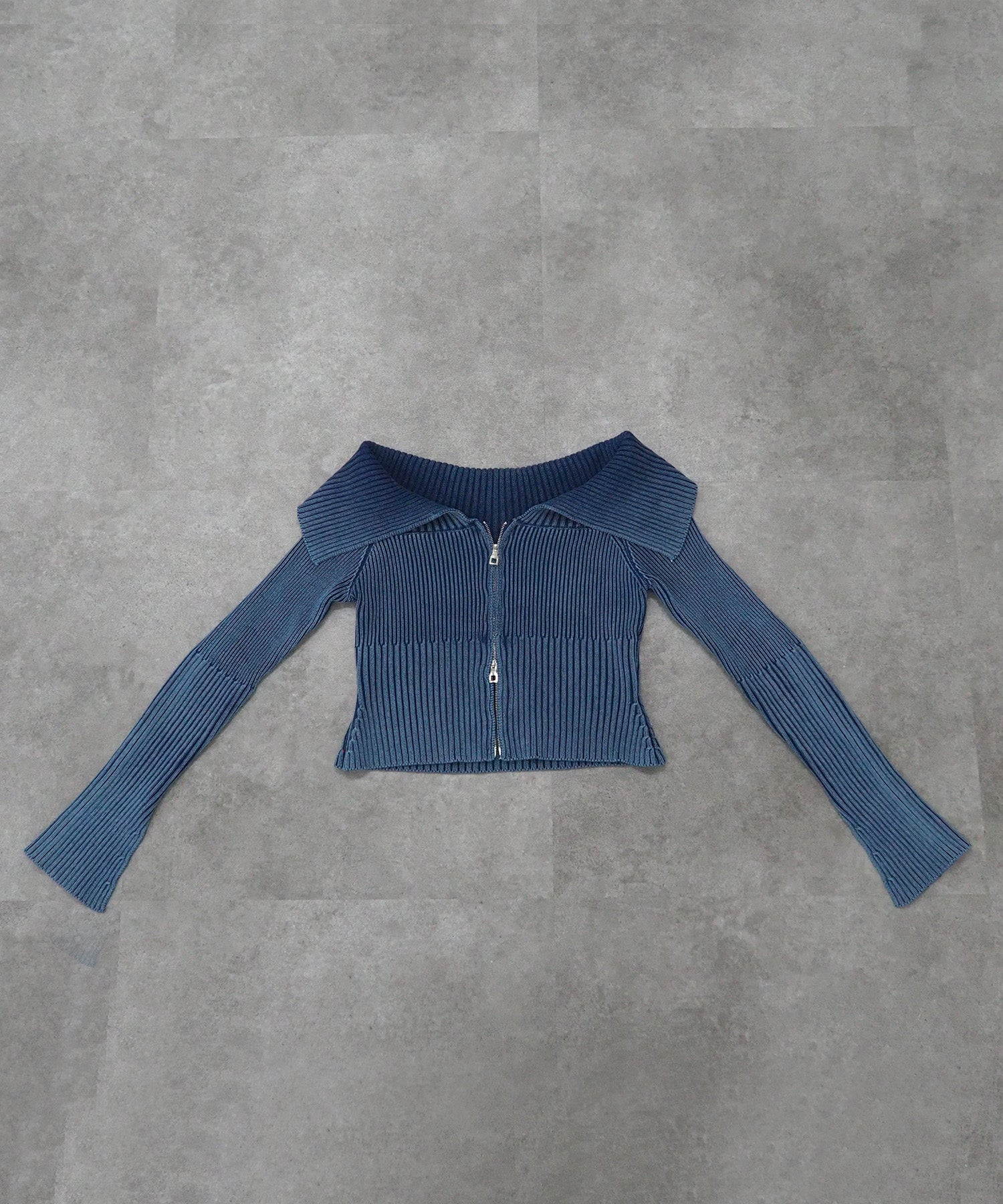 ウォッシュドダブルジップトップス