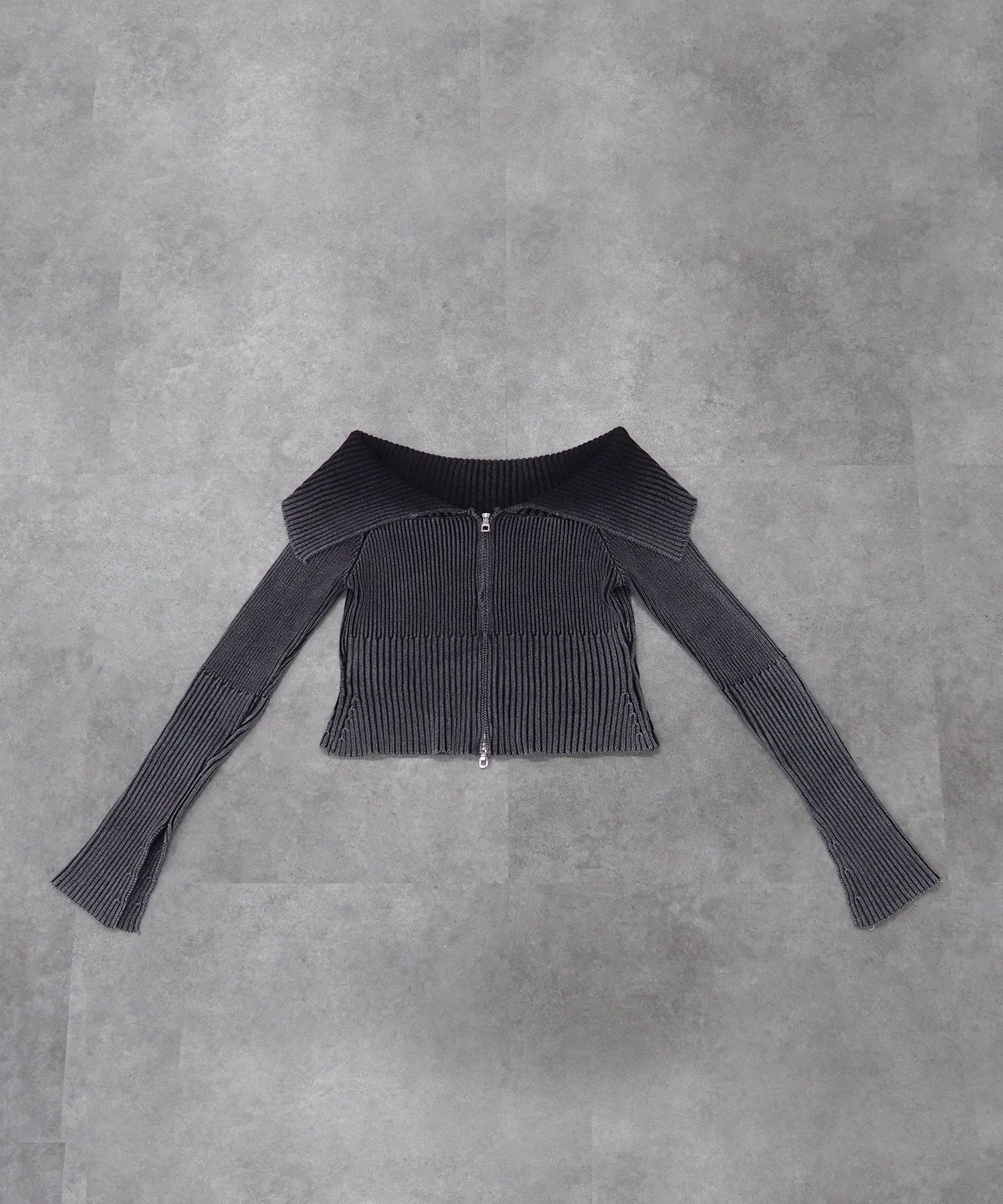 ウォッシュドダブルジップトップス