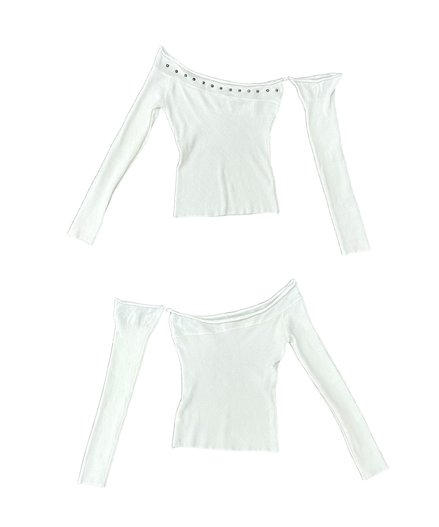 ワンアームオフショルニット