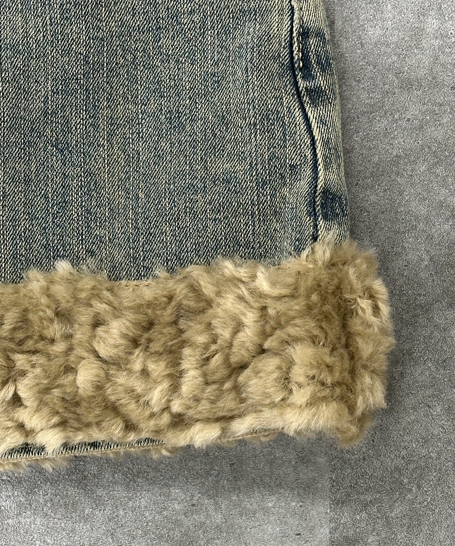 プードルデニムミニスカート