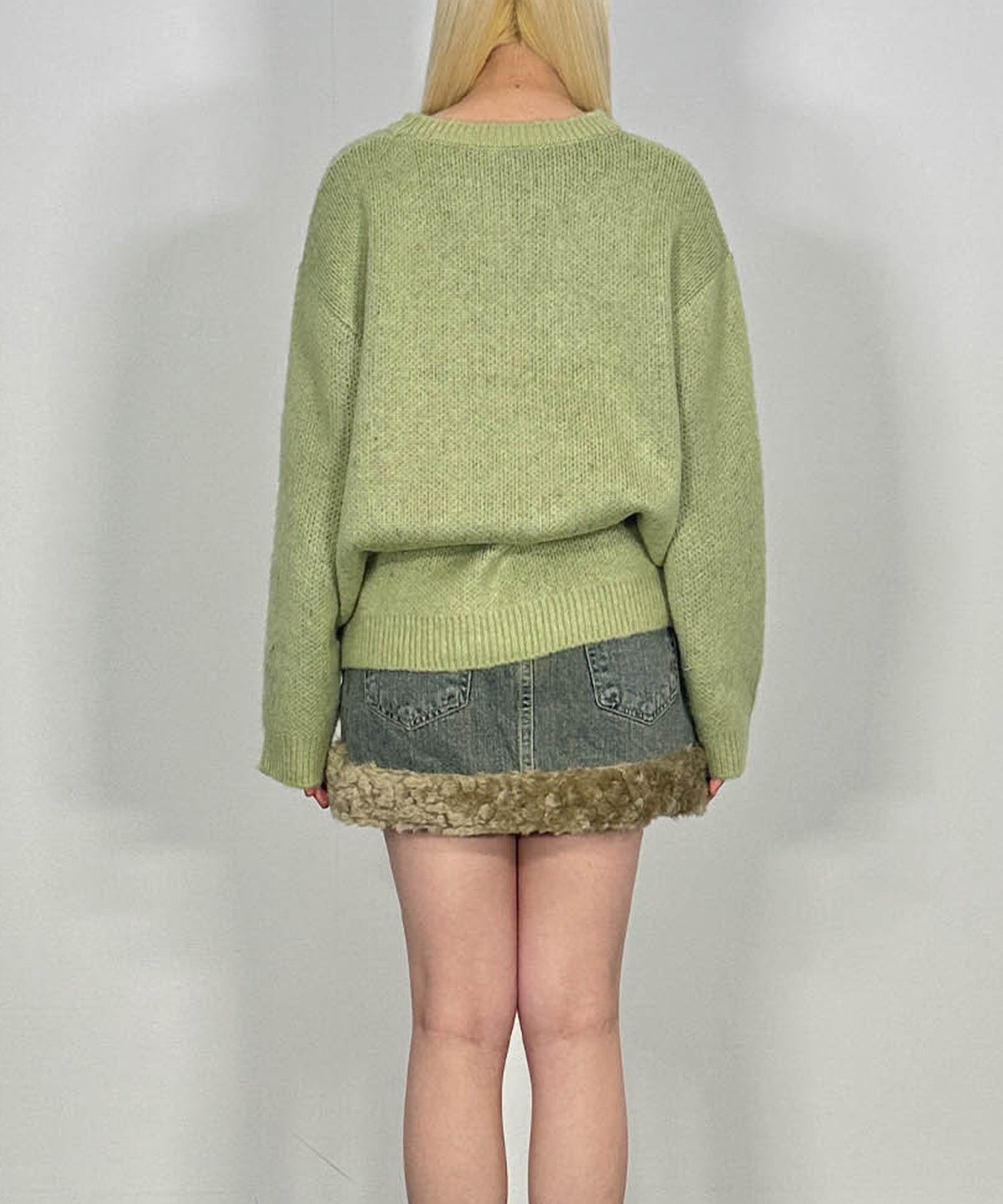 ハートレタリングニット