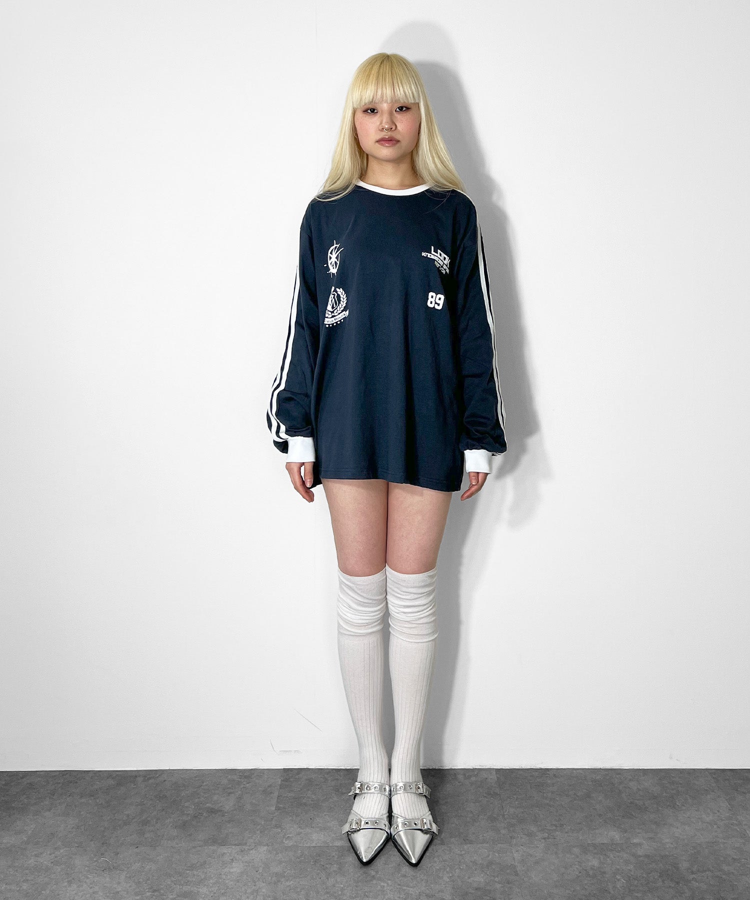 ユニフォーム風ロングTシャツ