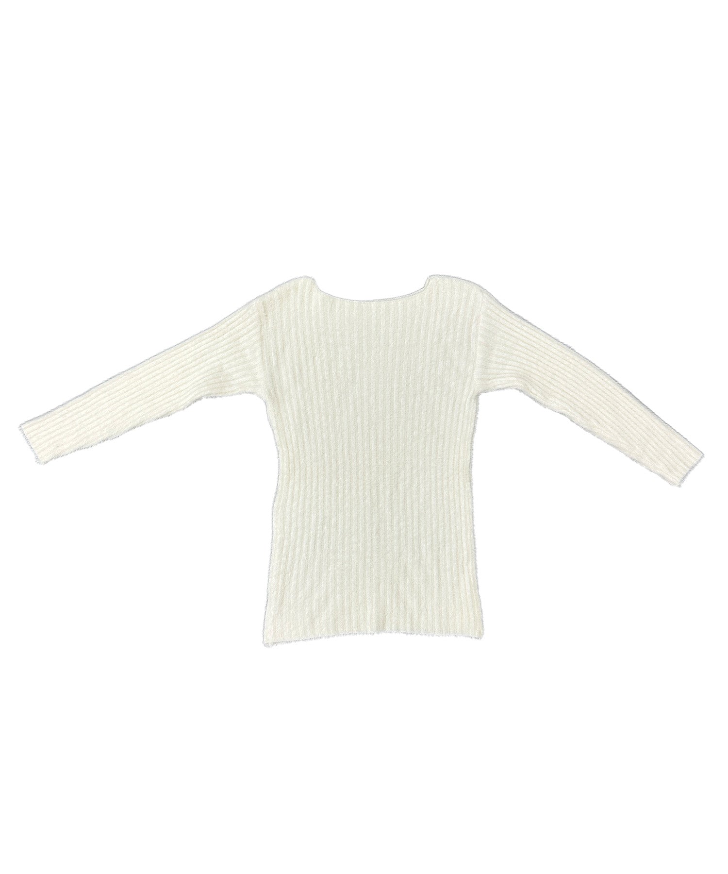 アンゴラ風ロングニットセーター