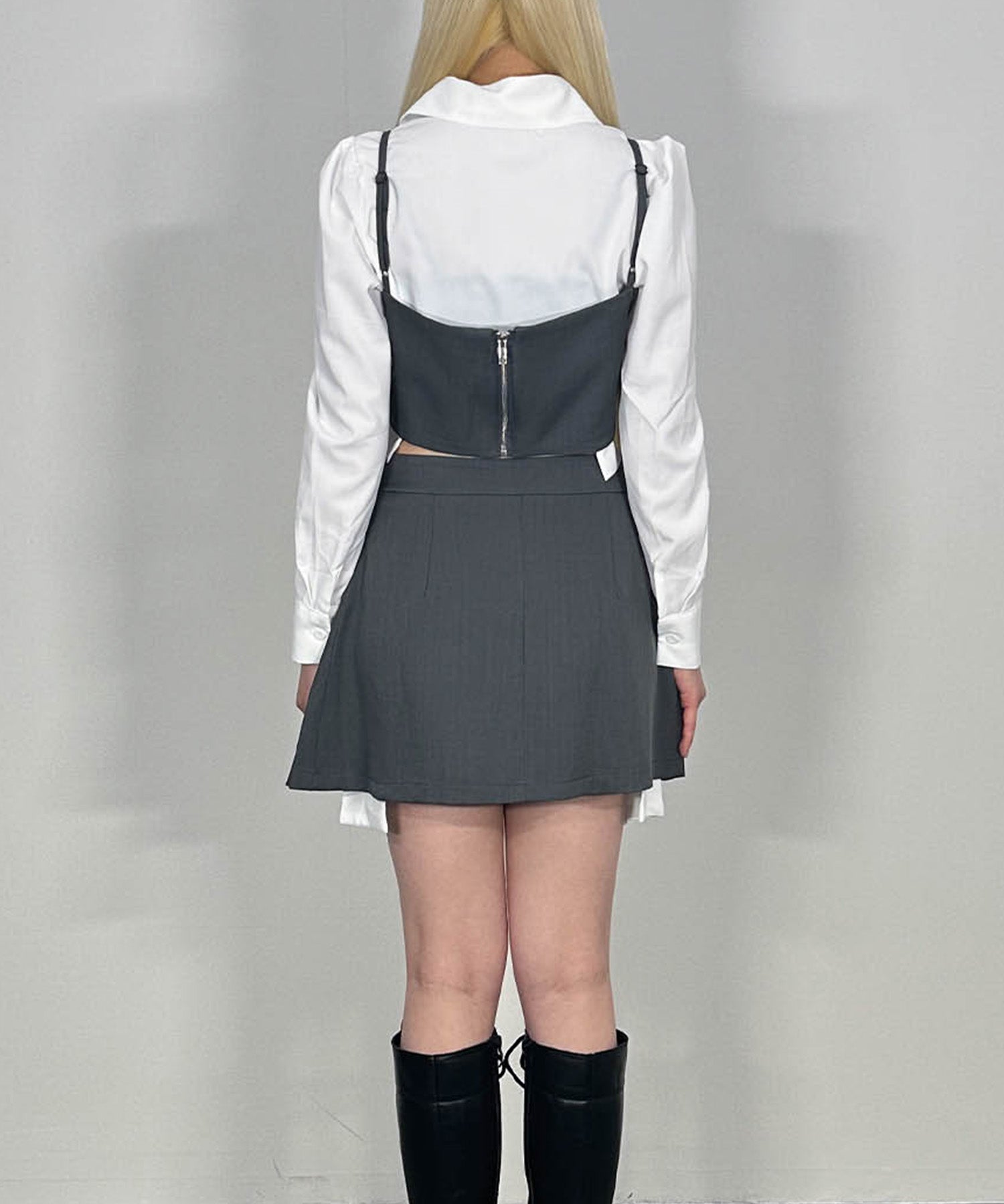 シャツレイヤードデザインセットアップ