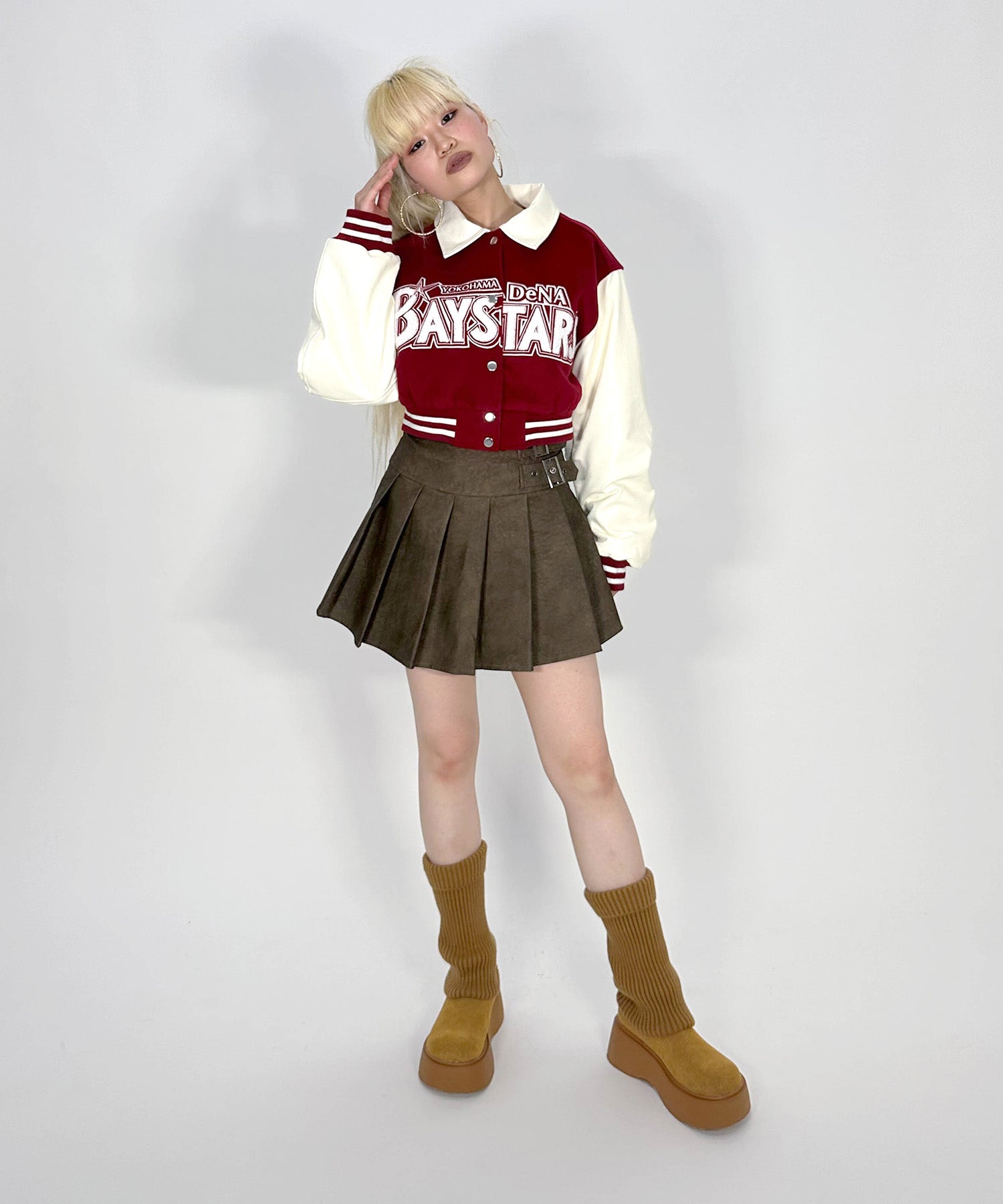 CROPPED VARSITY JACKET