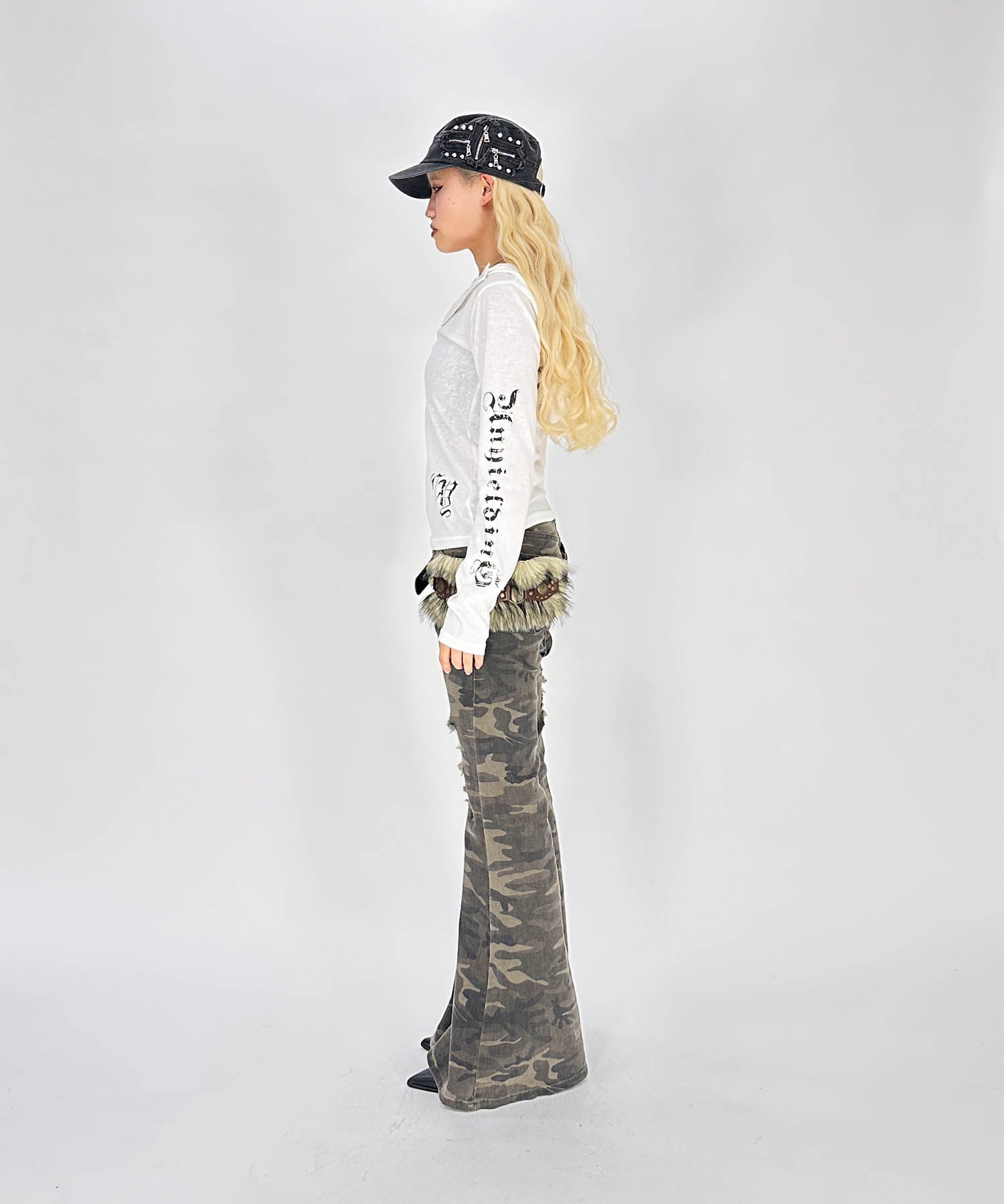 y2kフードシアーカットソー