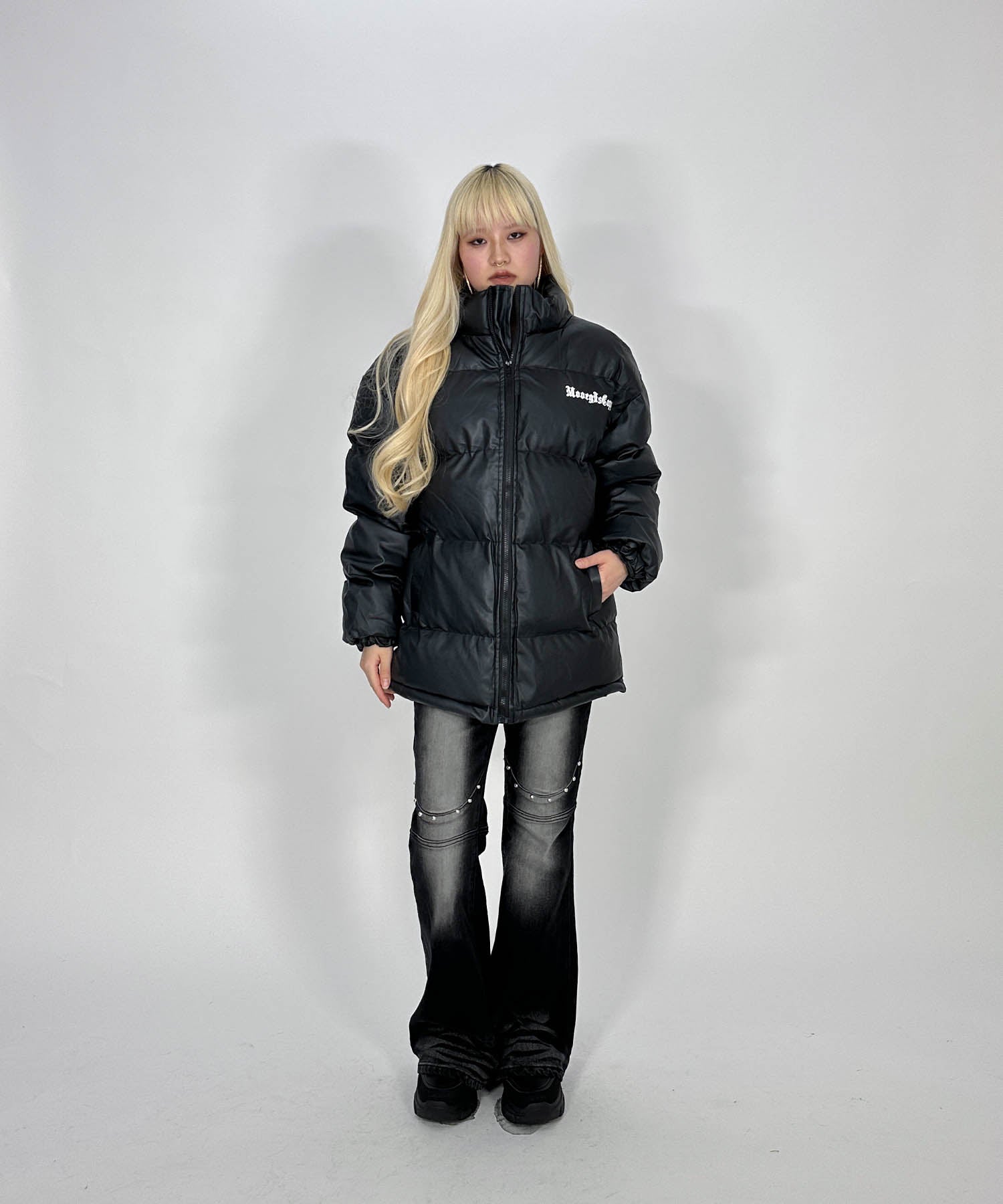 ブラックレターロゴコットンジャケット