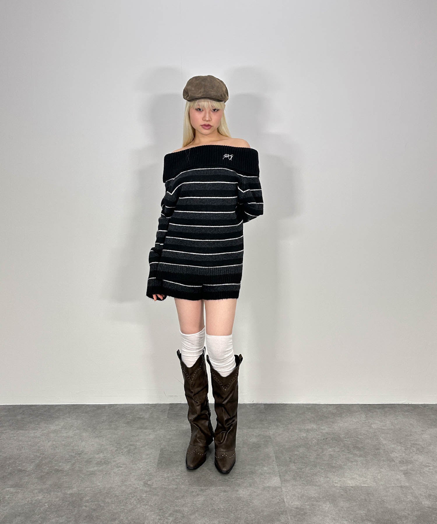 ボーダーニットセットアップ