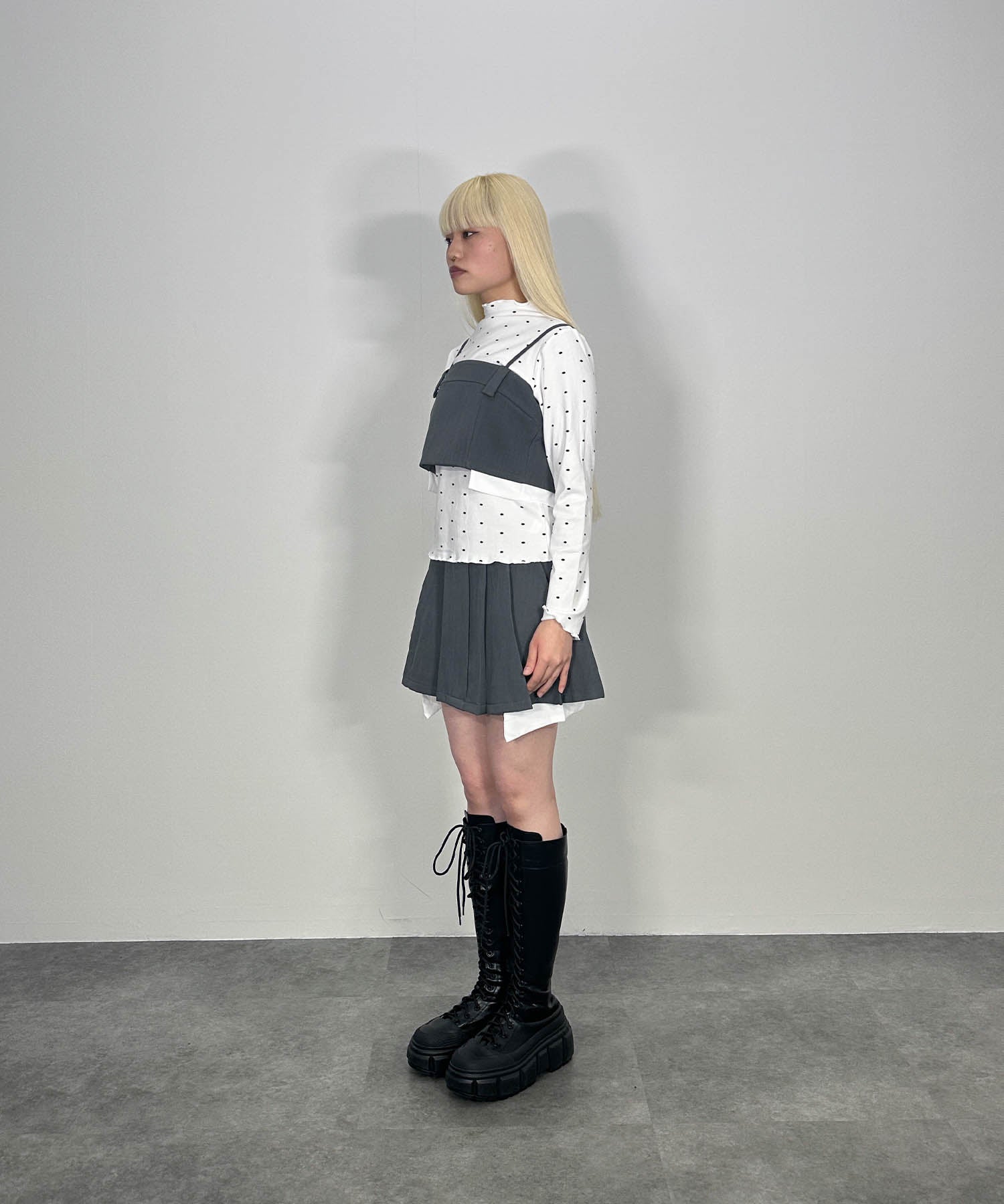 シャツレイヤードデザインセットアップ