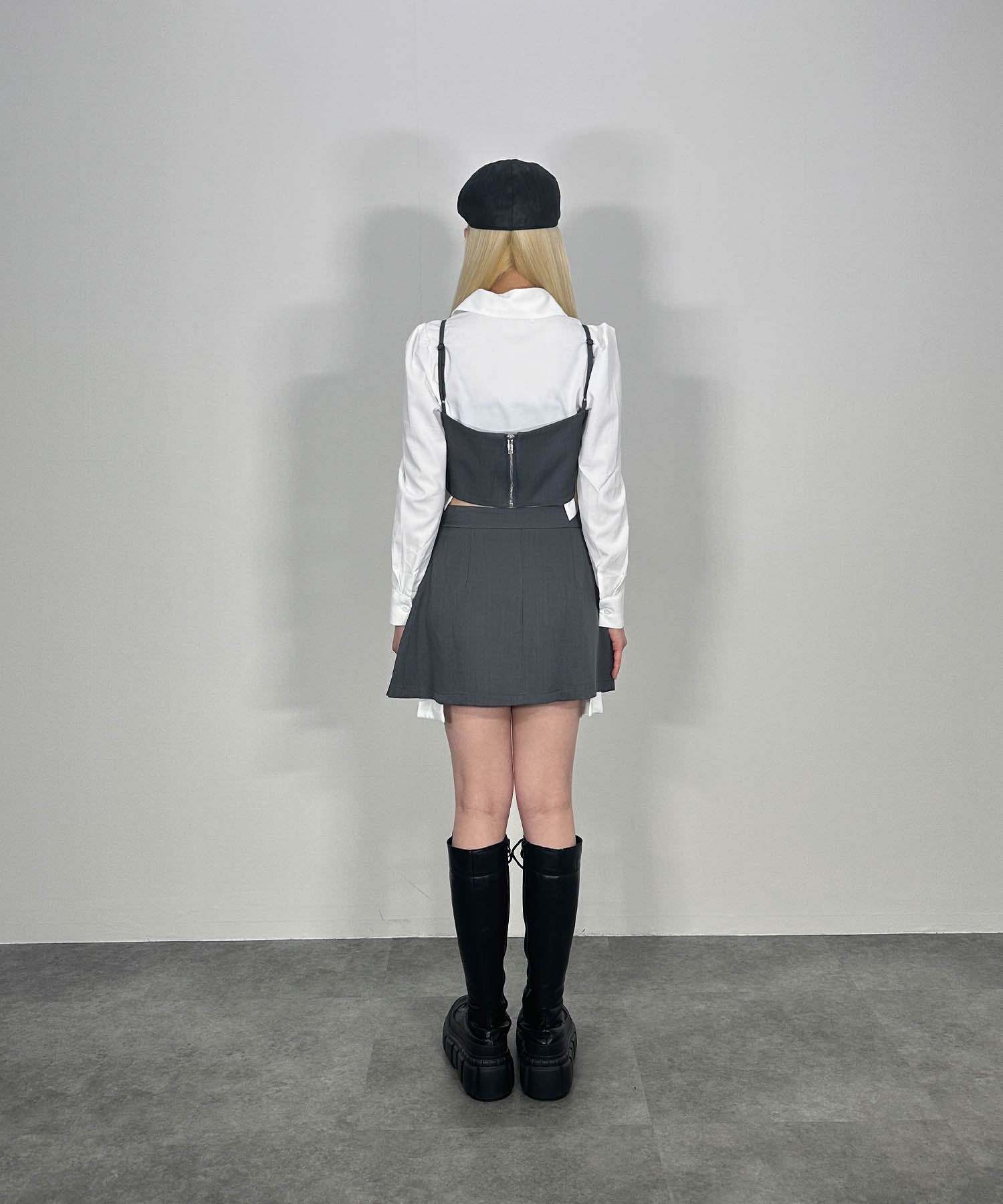 シャツレイヤードデザインセットアップ