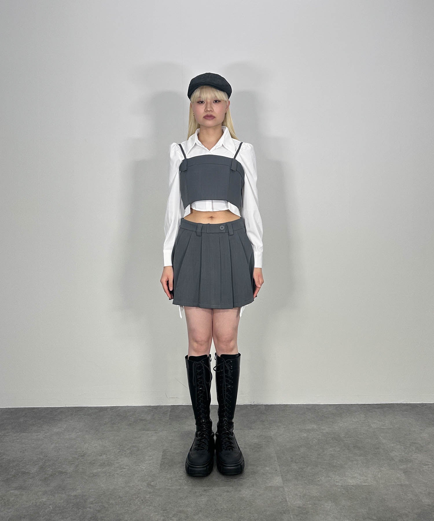 シャツレイヤードデザインセットアップ