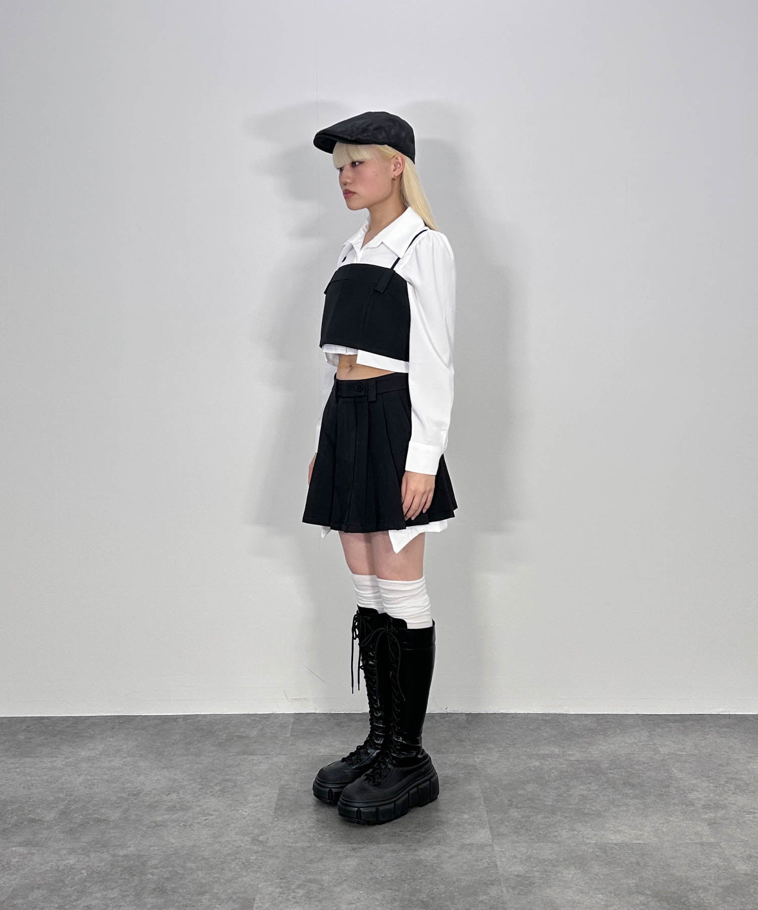 シャツレイヤードデザインセットアップ