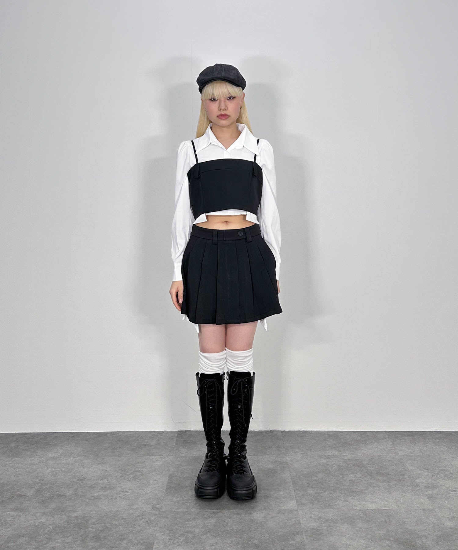 シャツレイヤードデザインセットアップ