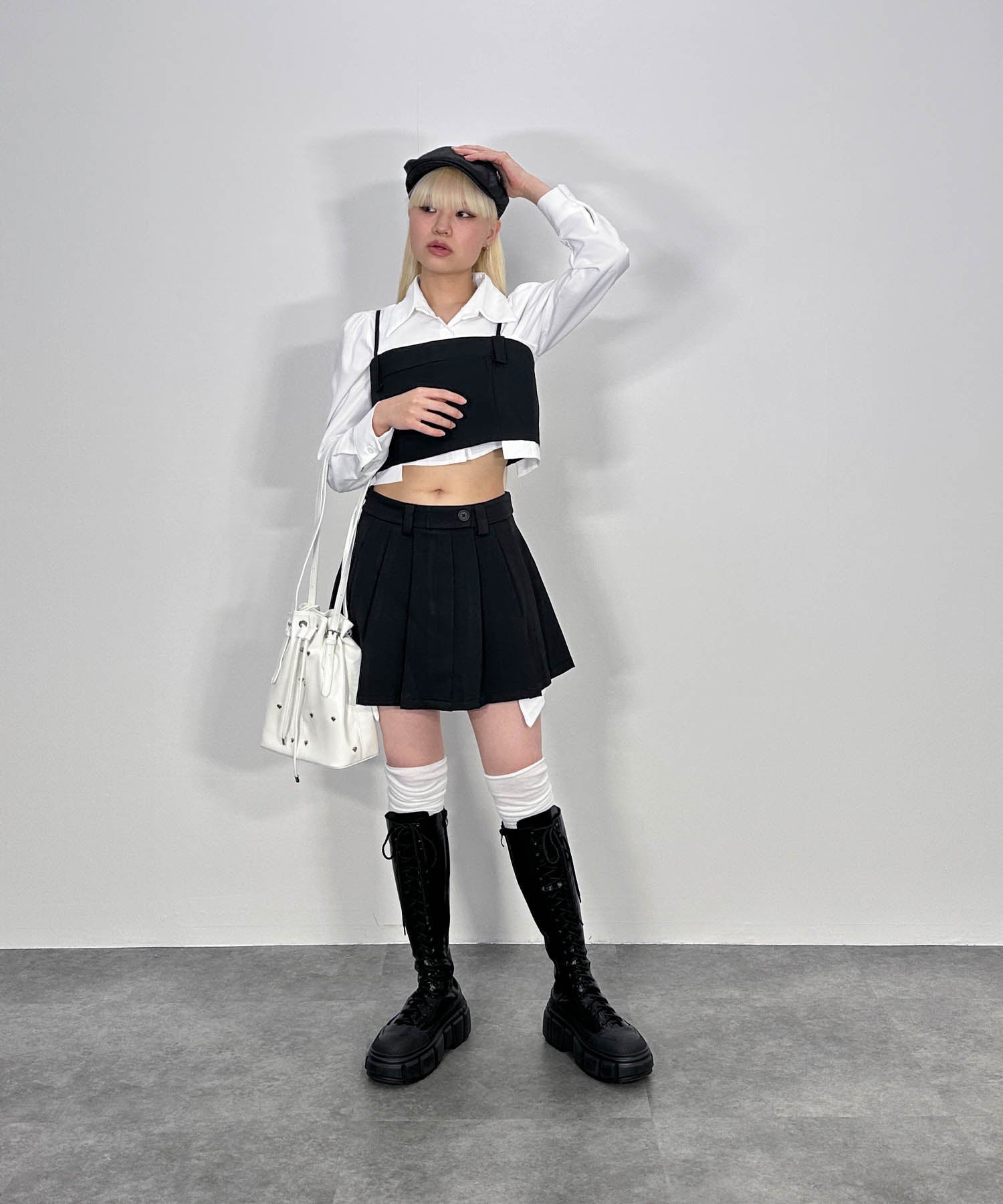 シャツレイヤードデザインセットアップ