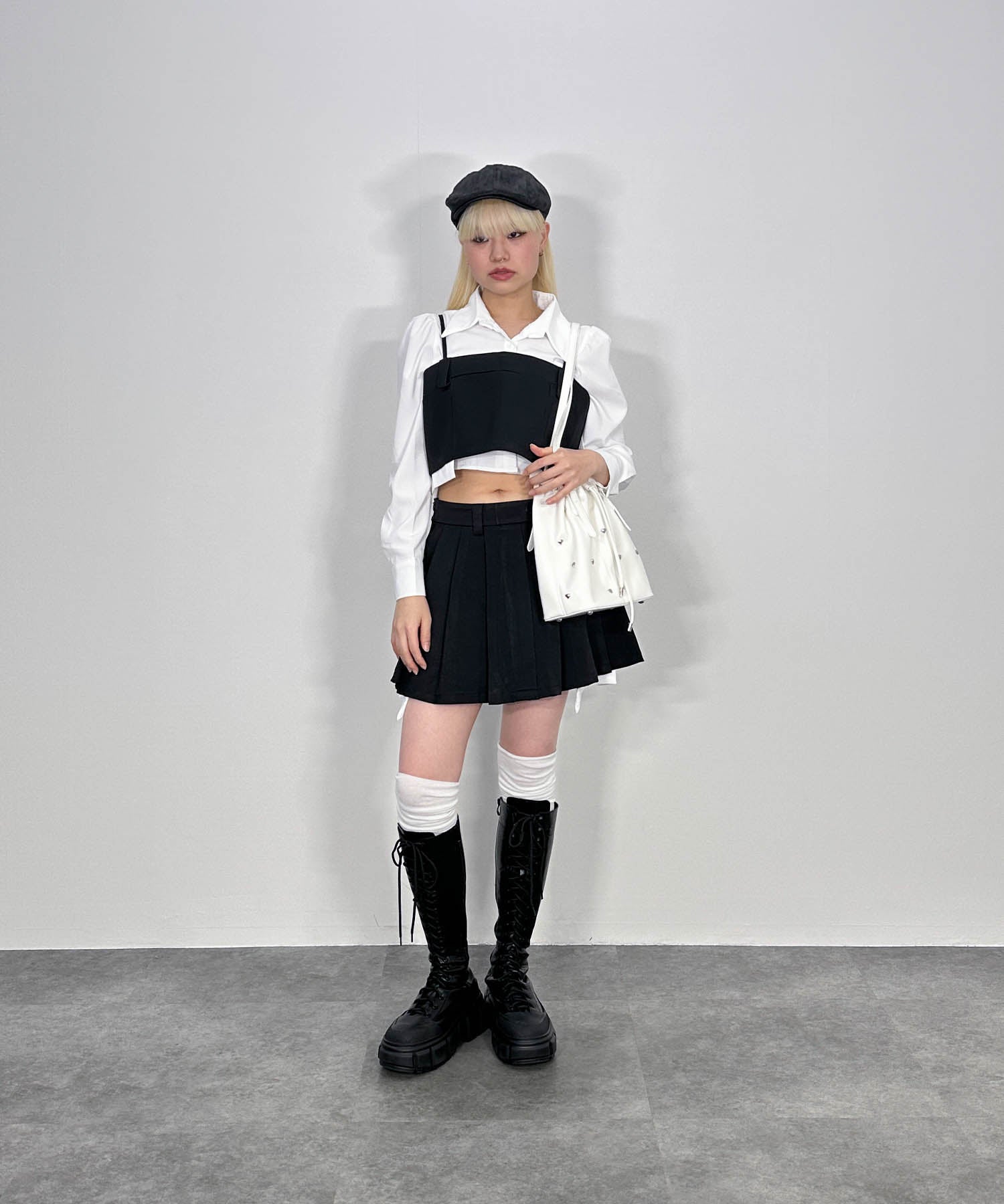 シャツレイヤードデザインセットアップ