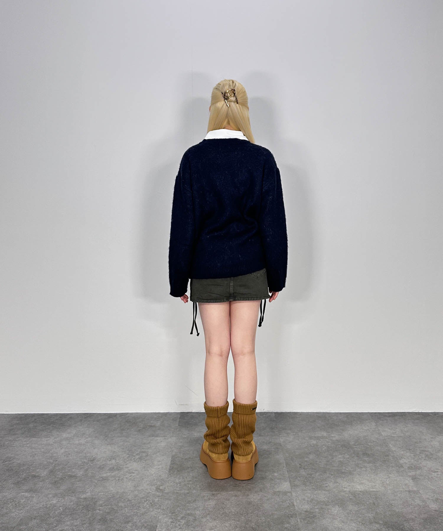 ハートレタリングニット