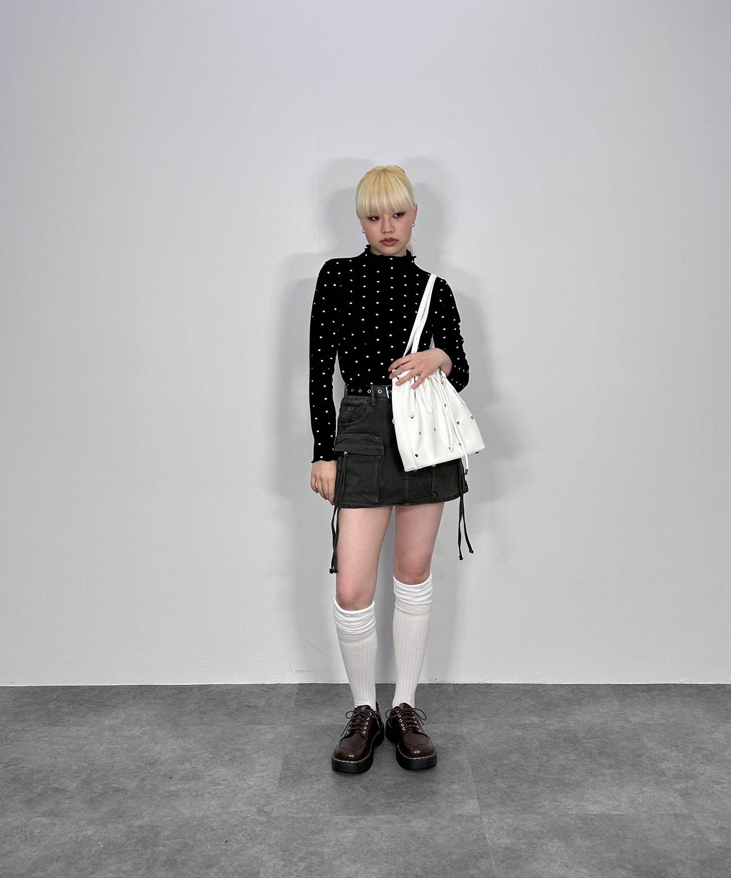 ハートドットバケットショルダーバッグ