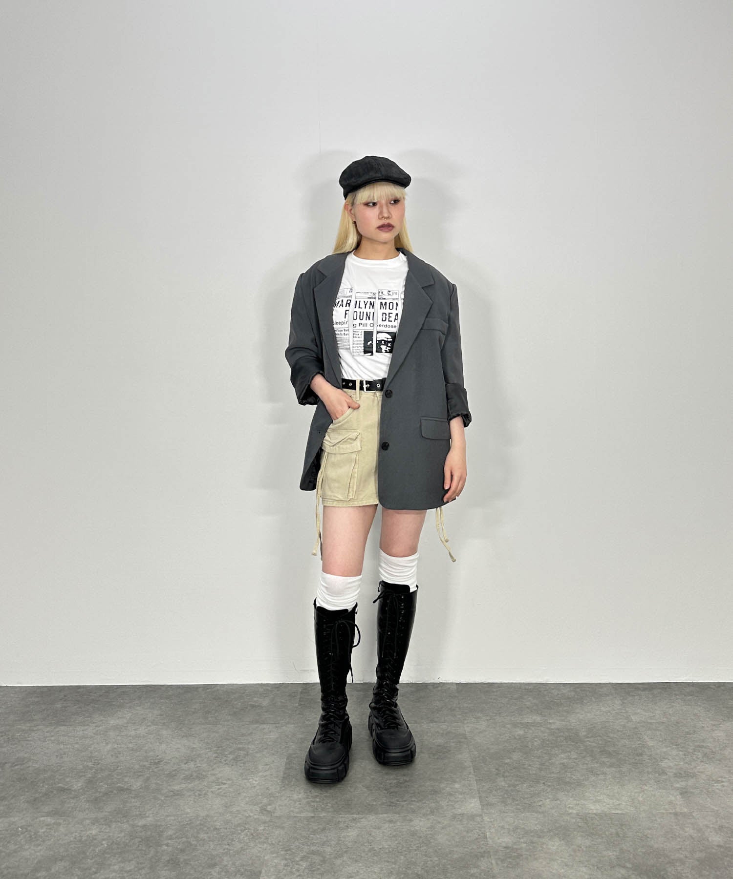 ユーティリティーカーゴデニムスカート