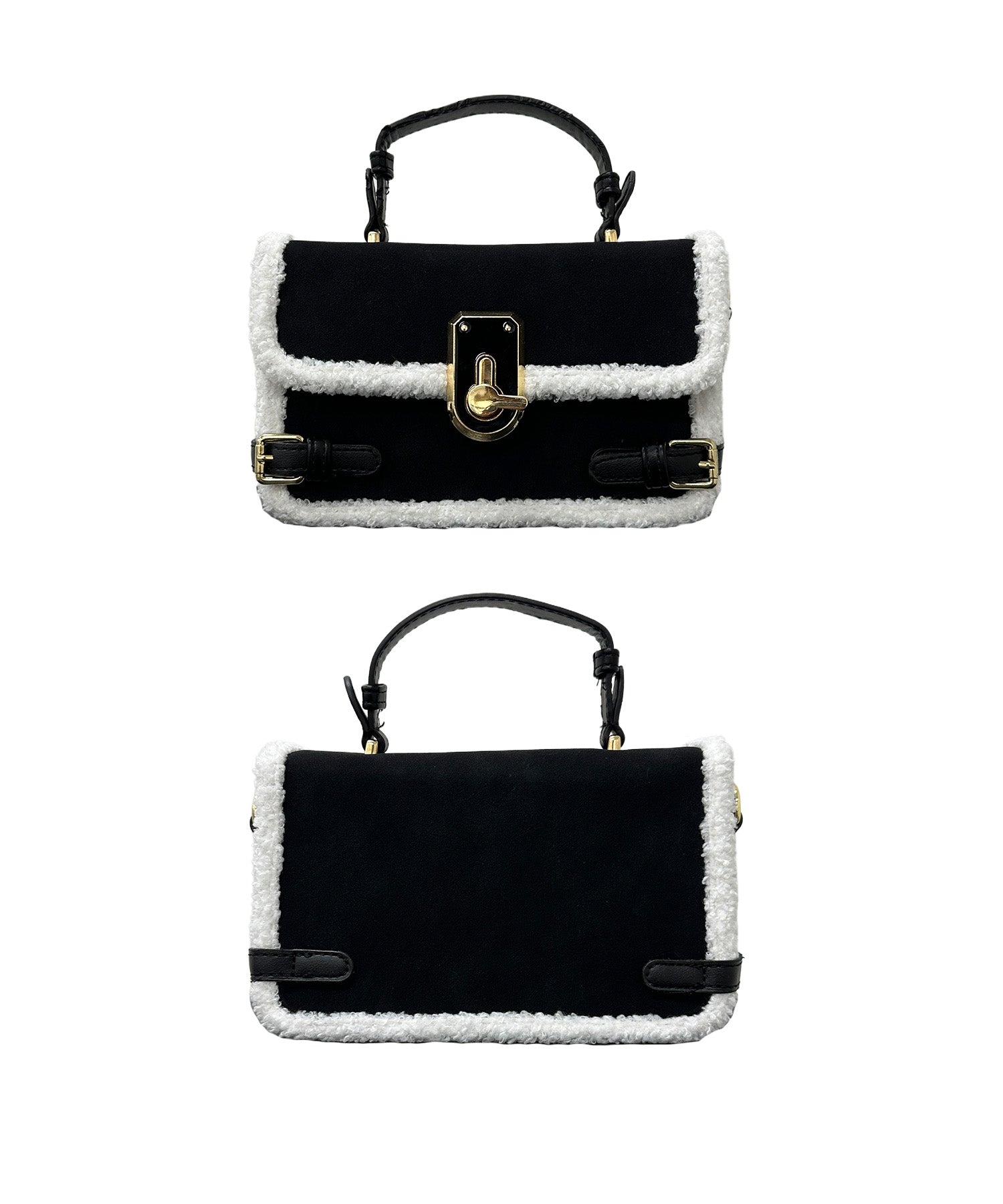 フェイクムートンスクエアバッグ