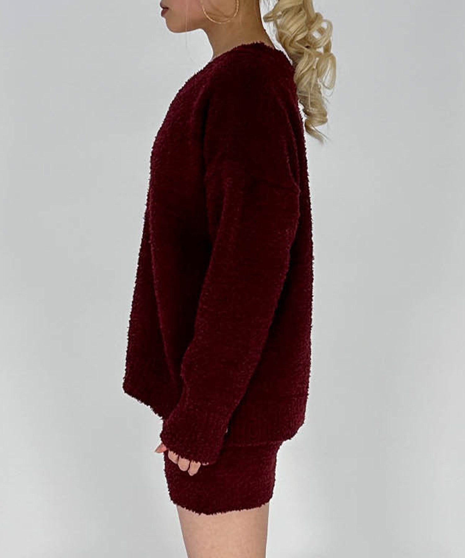 Vネックオーバーニットセットアップ