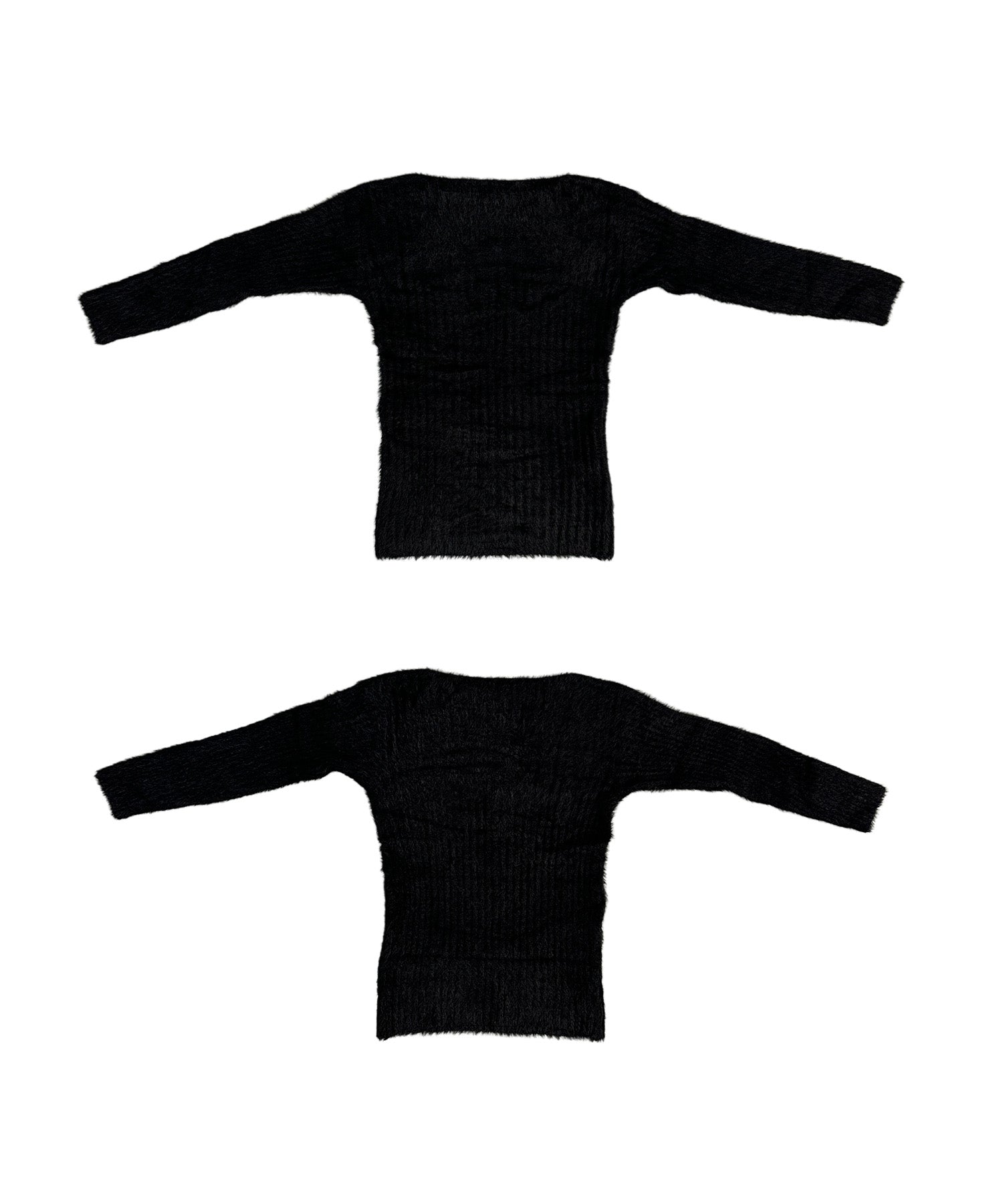 アンゴラ風ロングニットセーター