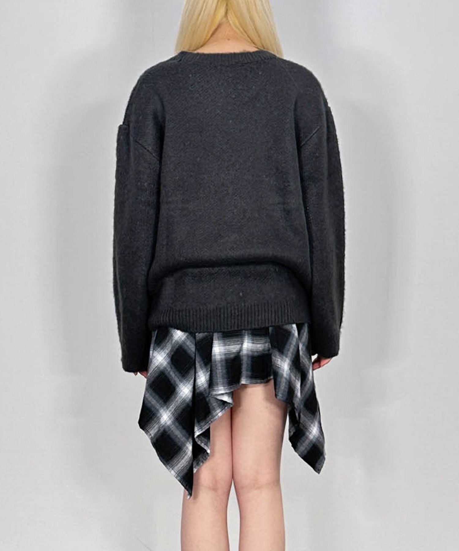 ハートレタリングニット