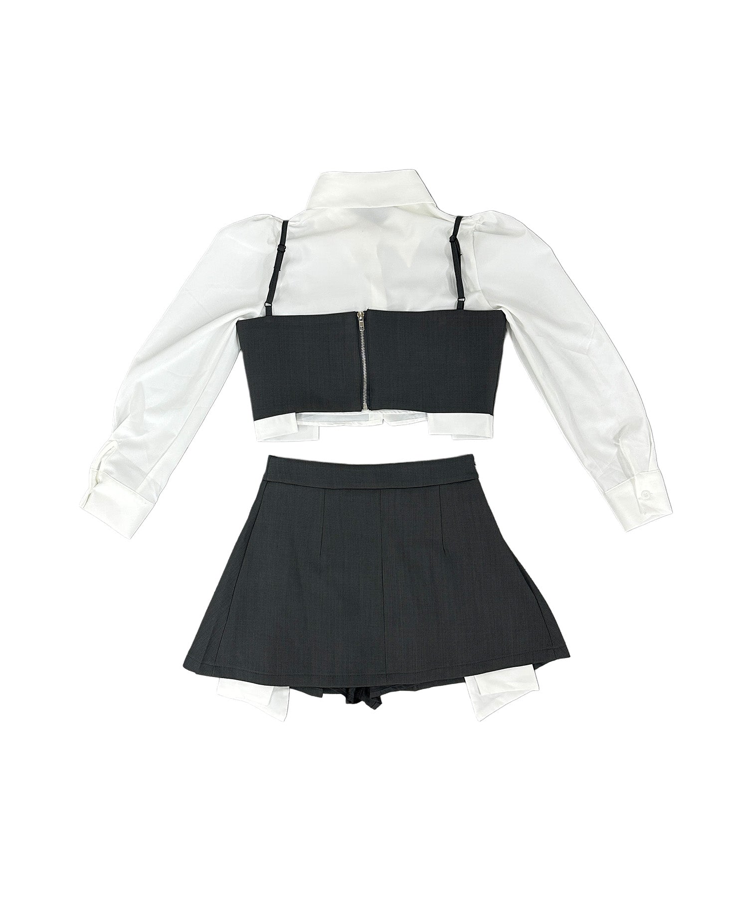 シャツレイヤードデザインセットアップ