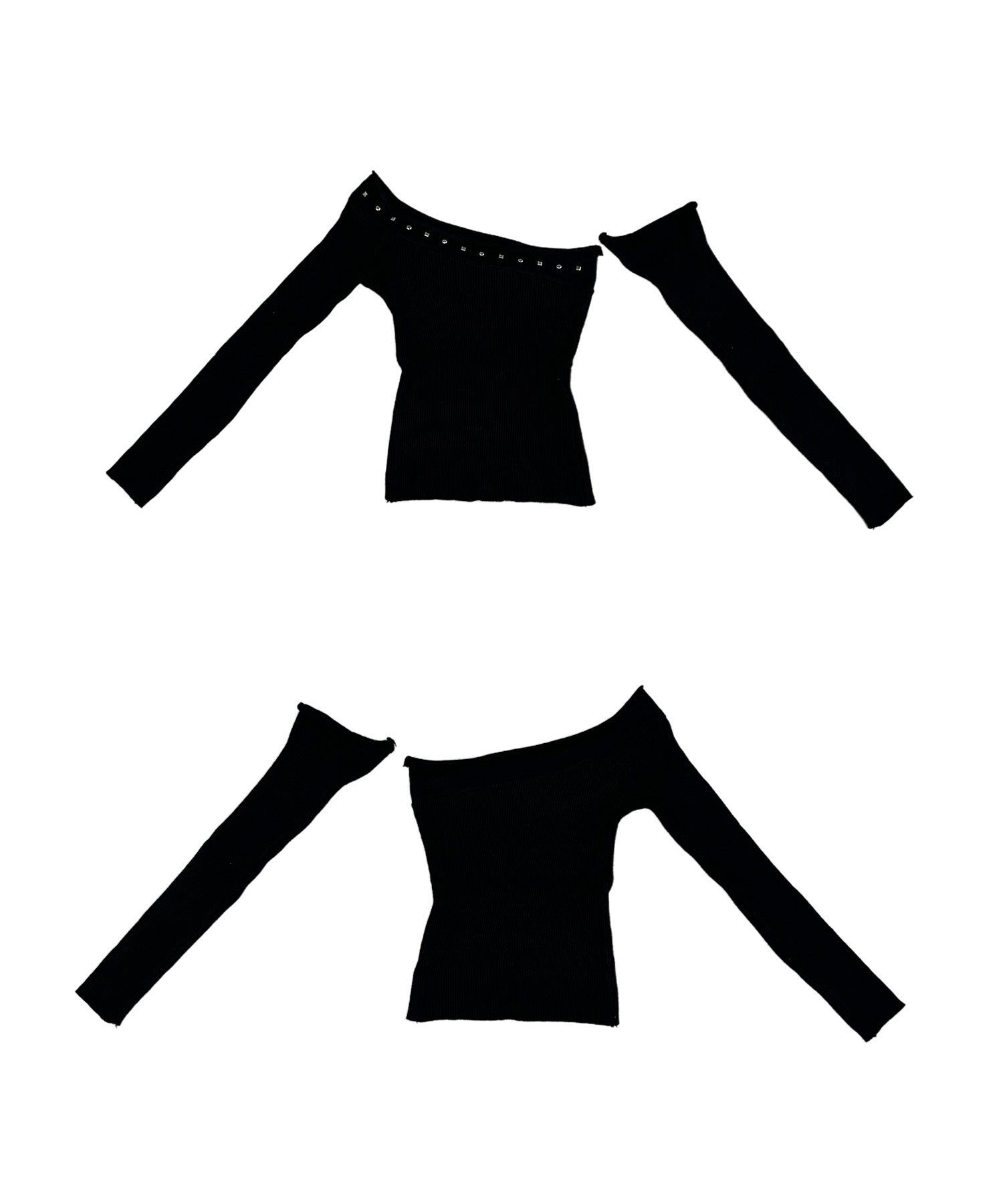 ワンアームオフショルニット