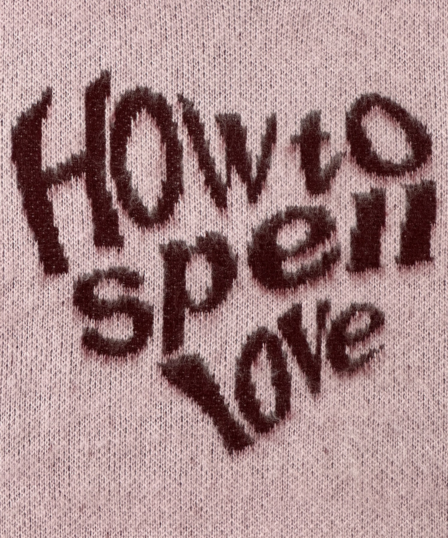 ハートレタリングニット