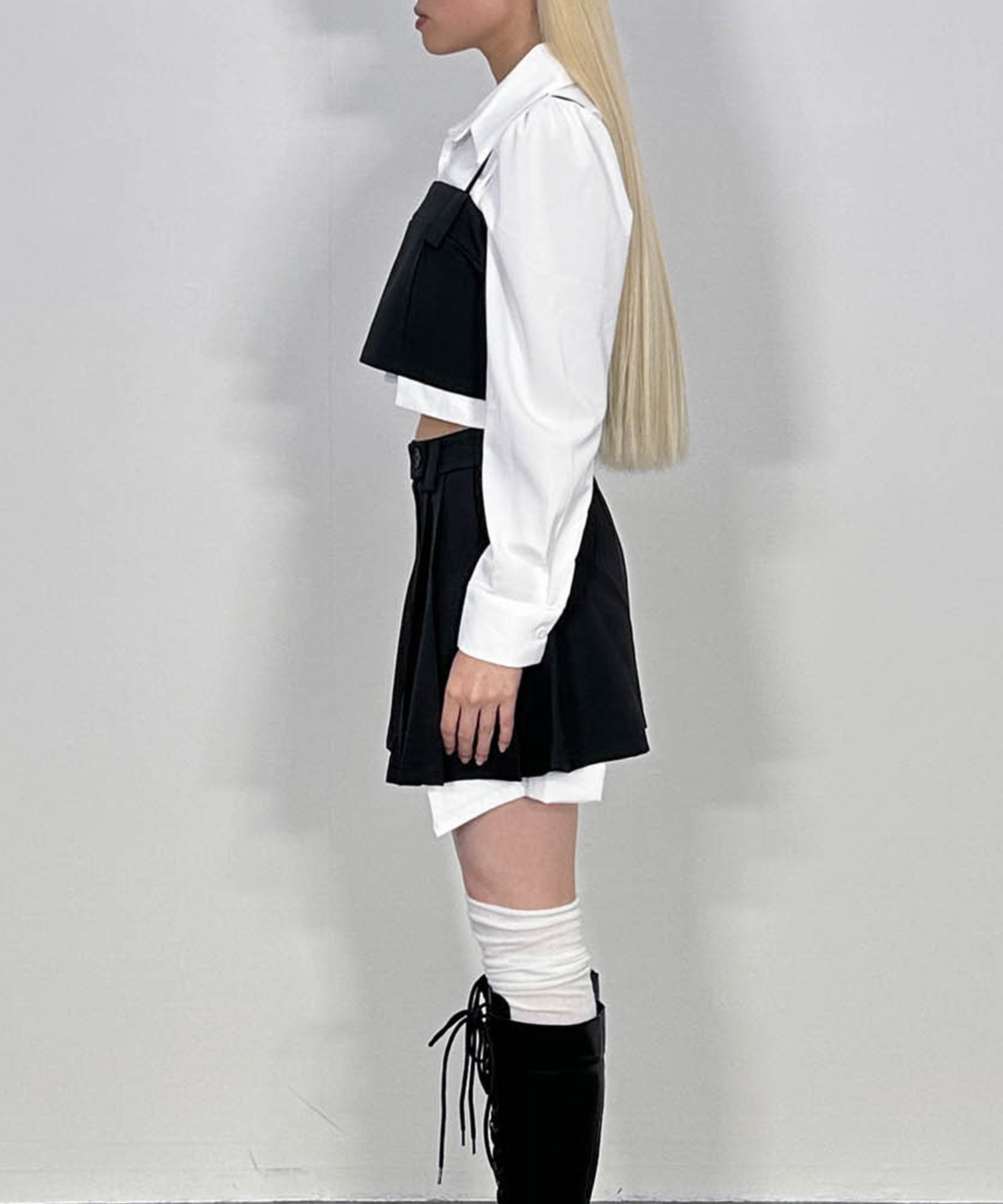 シャツレイヤードデザインセットアップ