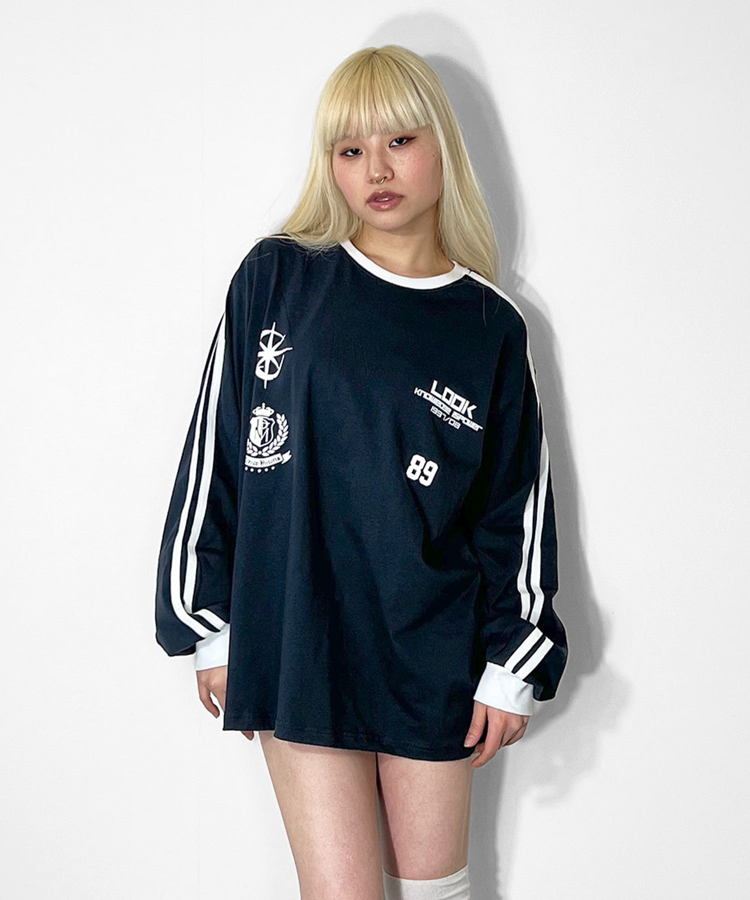 ユニフォーム風ロングTシャツ