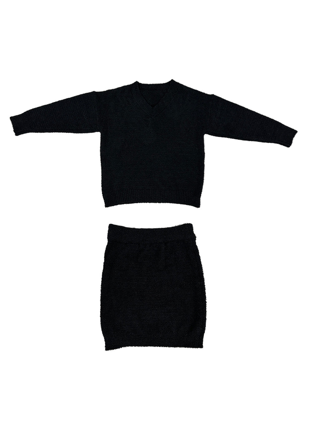 Vネックオーバーニットセットアップ