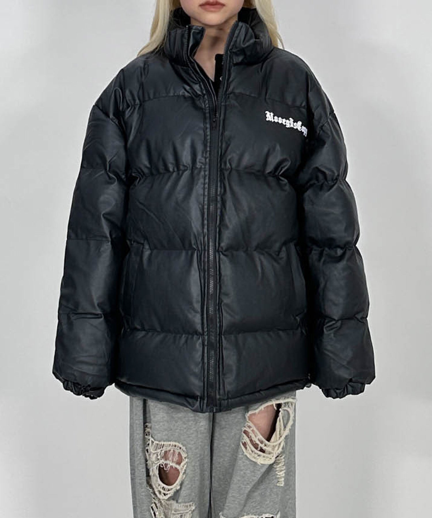 ブラックレターロゴコットンジャケット